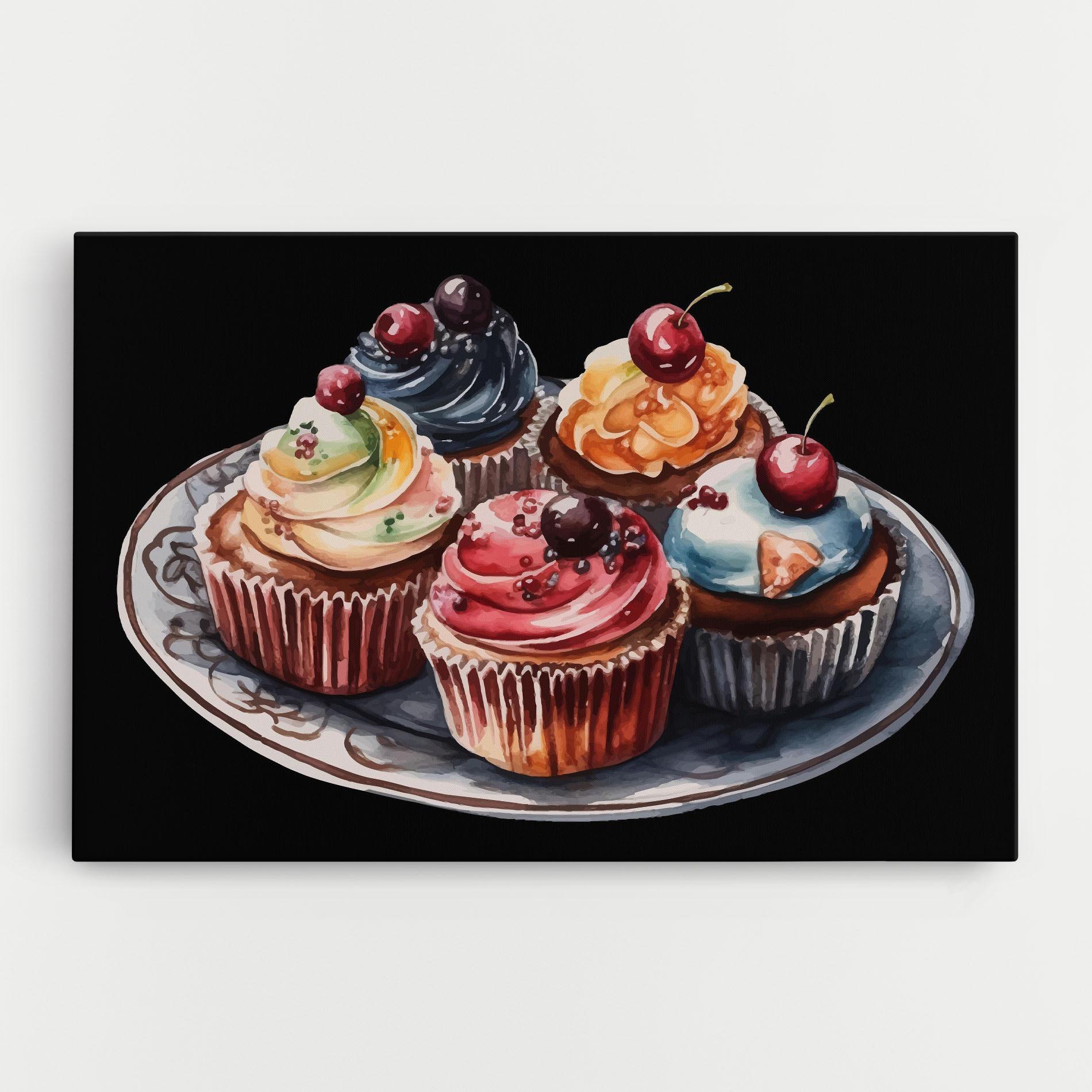 Leinwandbild Colorful Muffins mockup 0