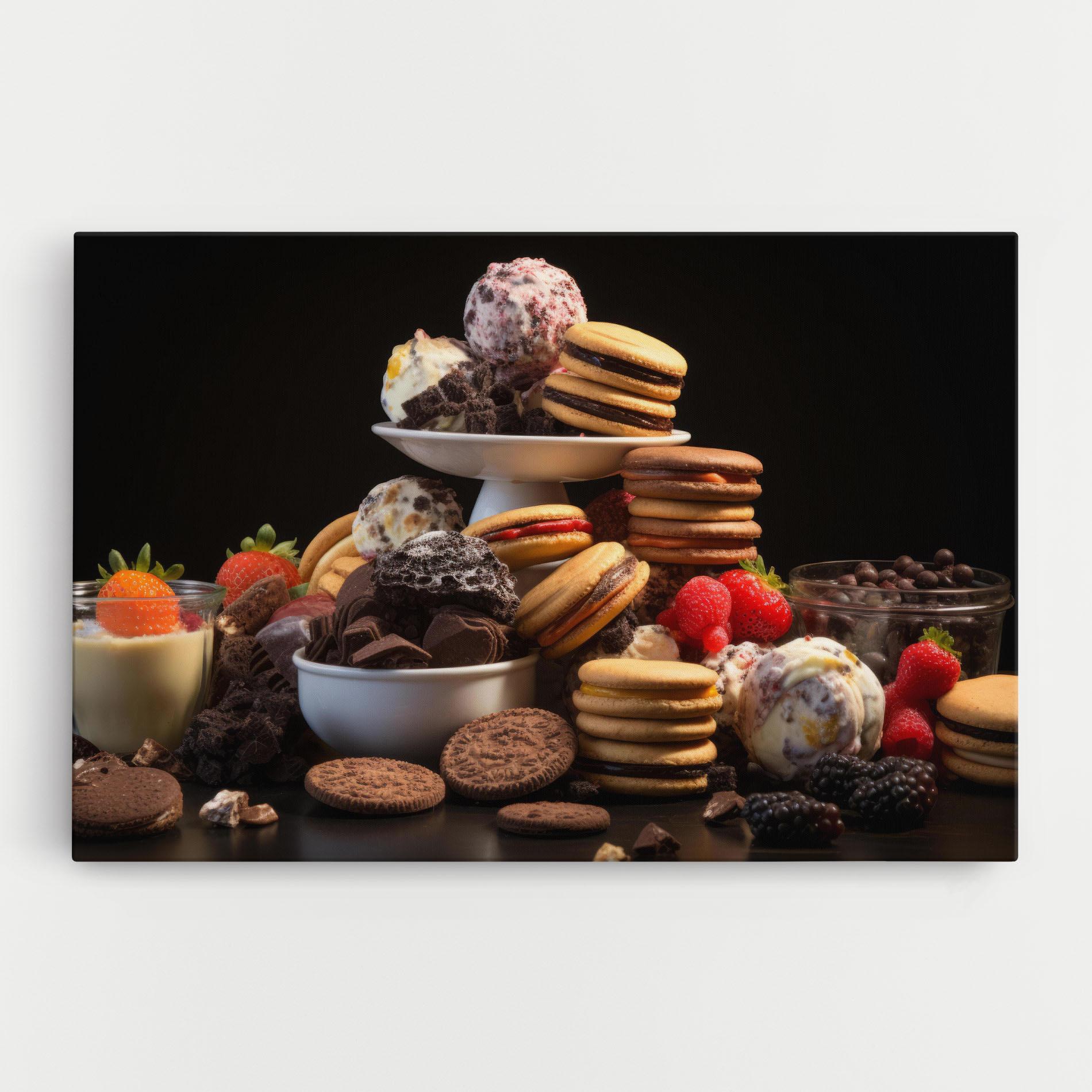 Leinwandbild Ice Cream Cookies mockup 0