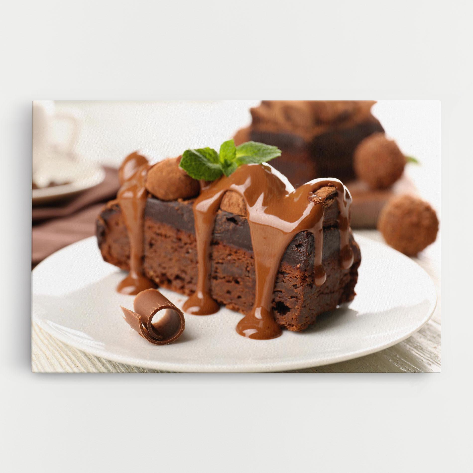Leinwandbild Mint Chocolate Cake mockup 0