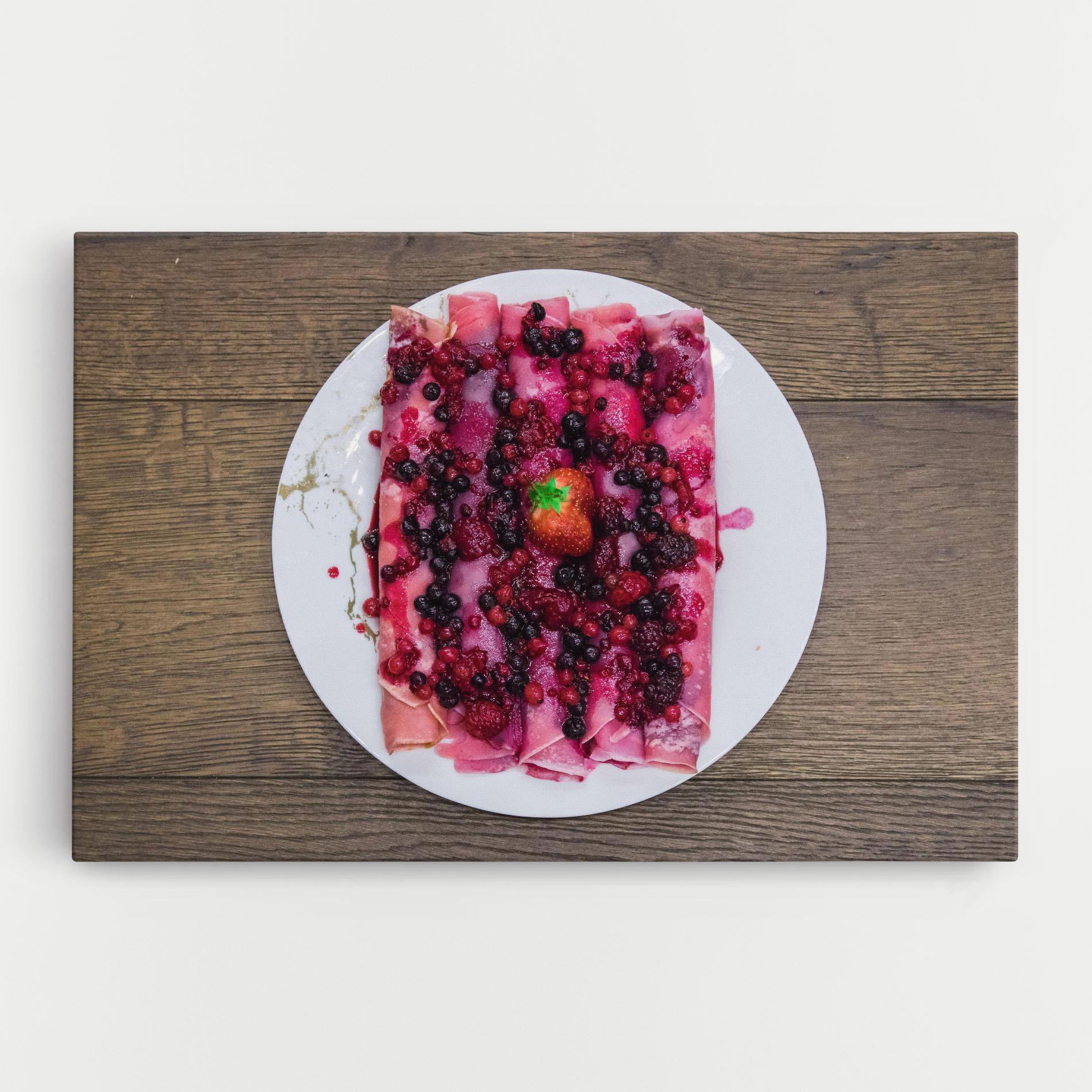Leinwandbild Strawberry Pancakes mockup 0
