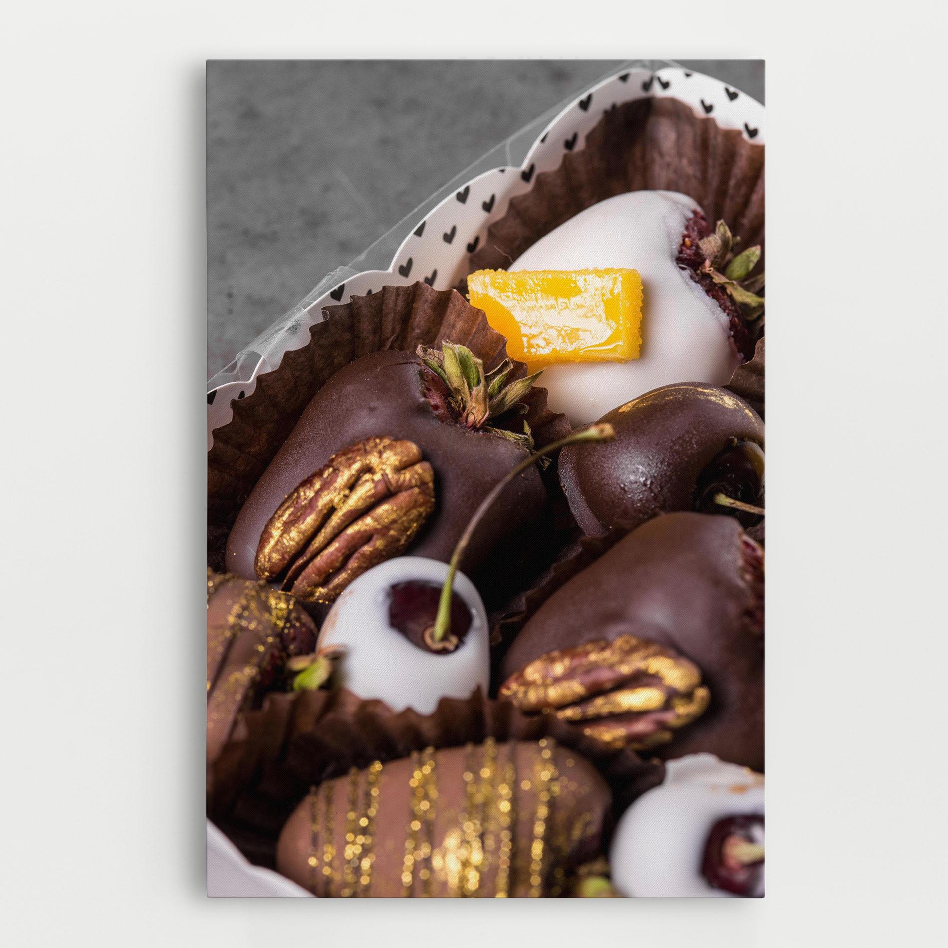 Leinwandbild Chocolate Covered mockup 0