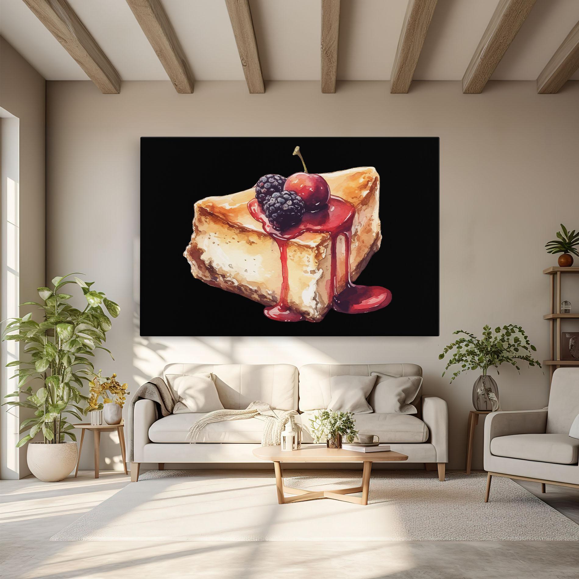 Leinwandbild Berries Pie mockup 6