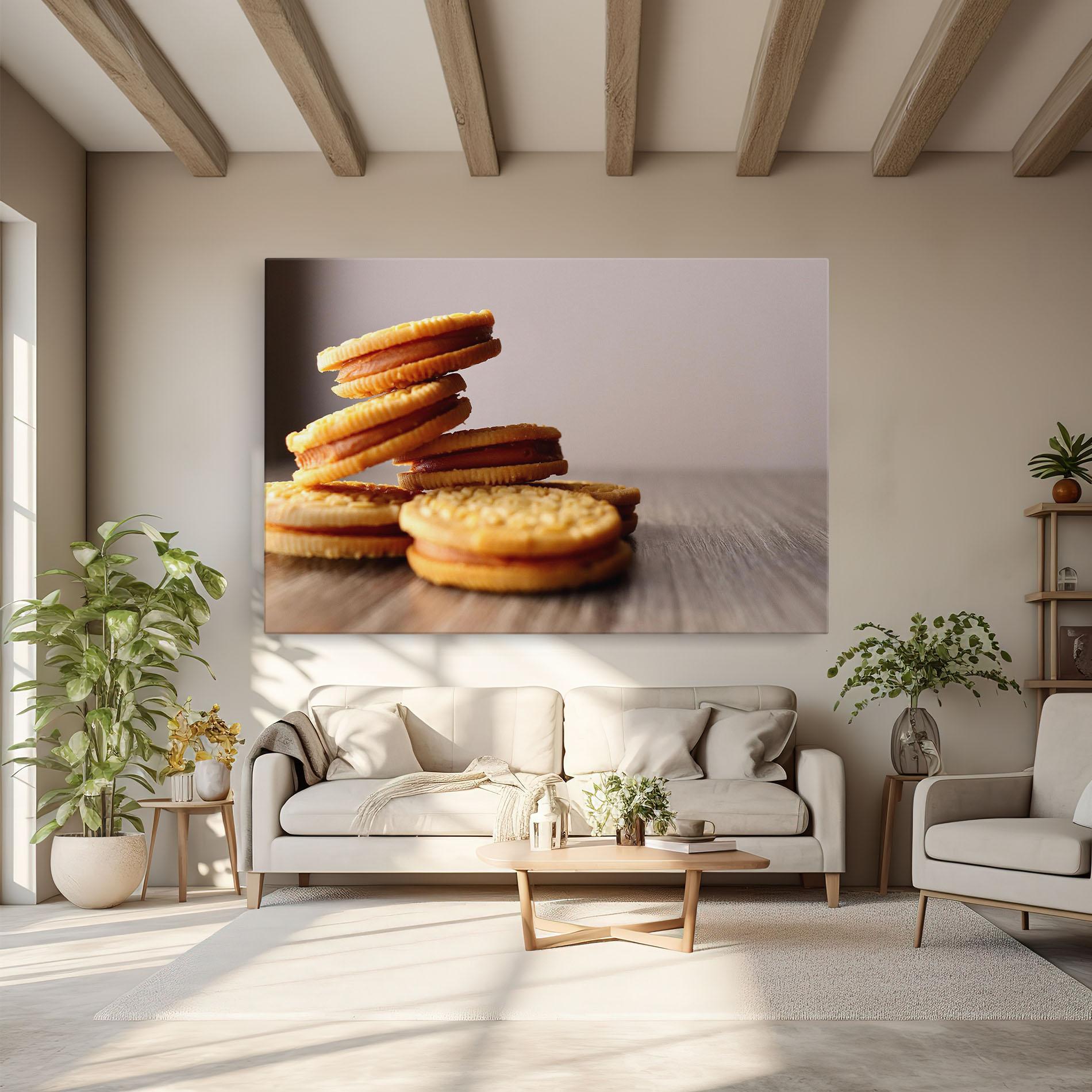 Leinwandbild Biscuits mockup 6
