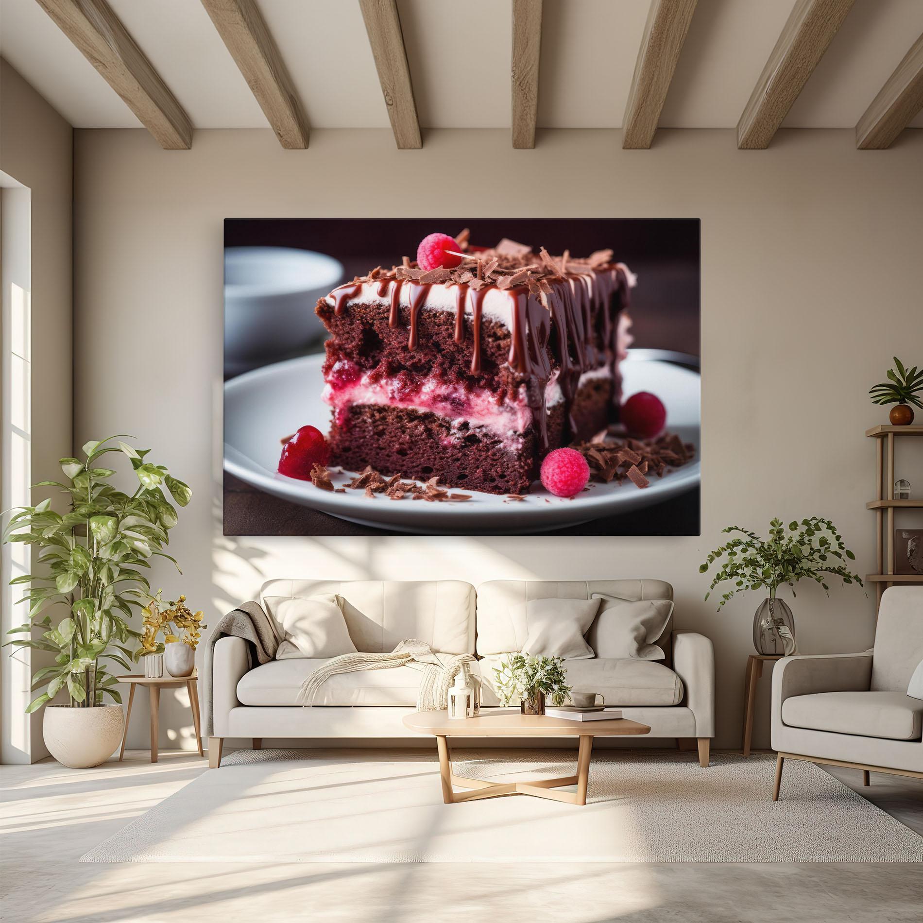 Leinwandbild Brown Cake mockup 6