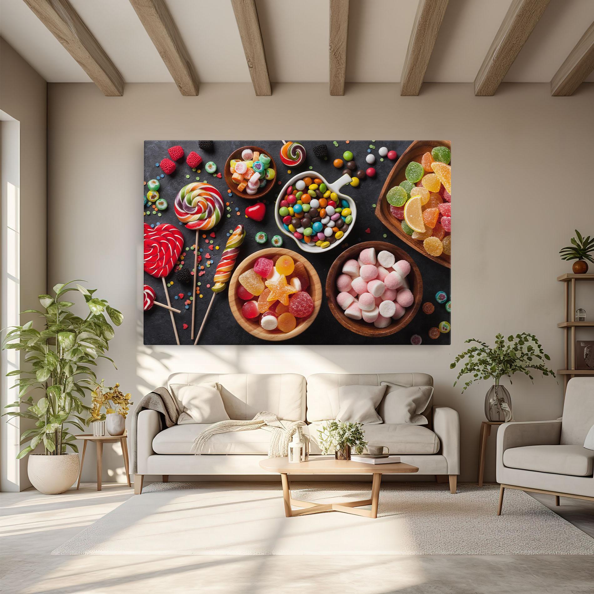 Leinwandbild Colorful Candies mockup 6