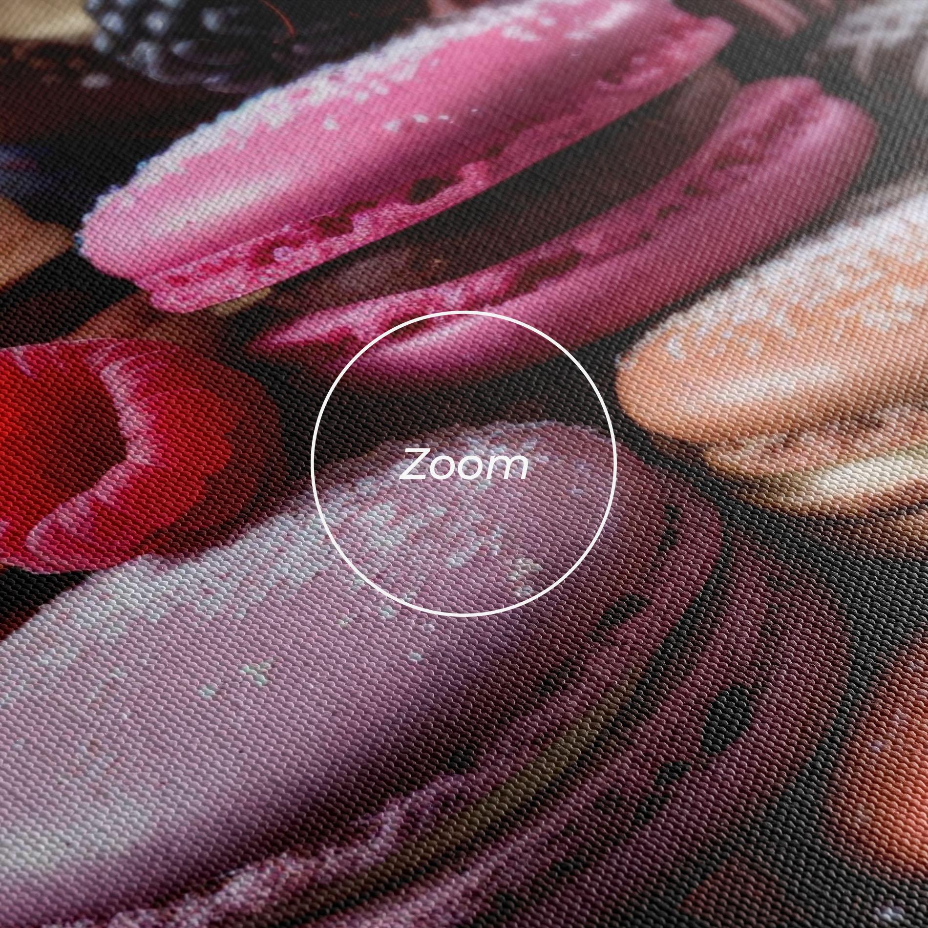 Leinwandbild Berries Macarons mockup 3