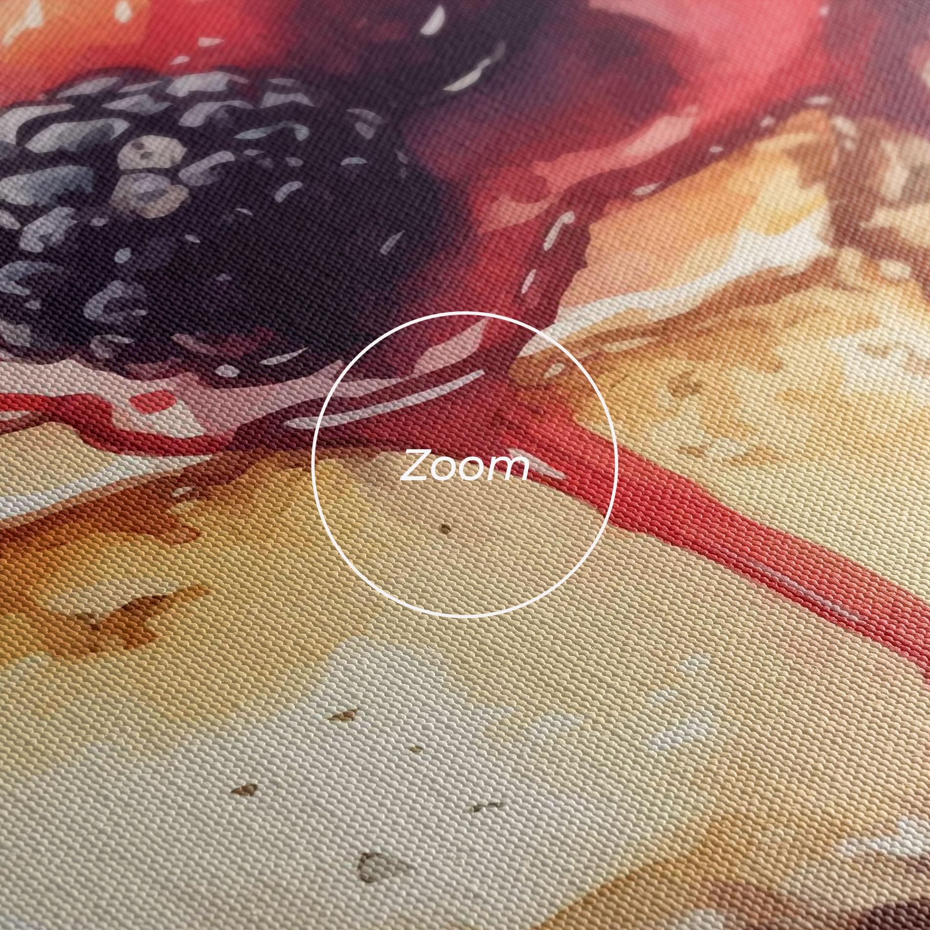 Leinwandbild Berries Pie mockup 3