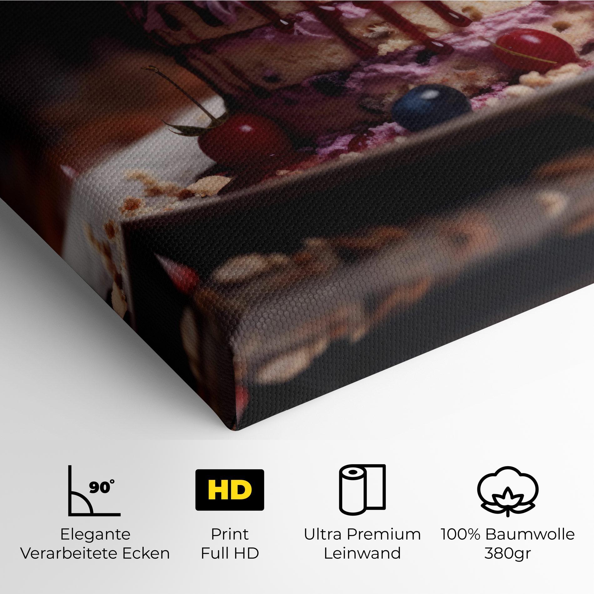 Leinwandbild Berries Dessert mockup 4