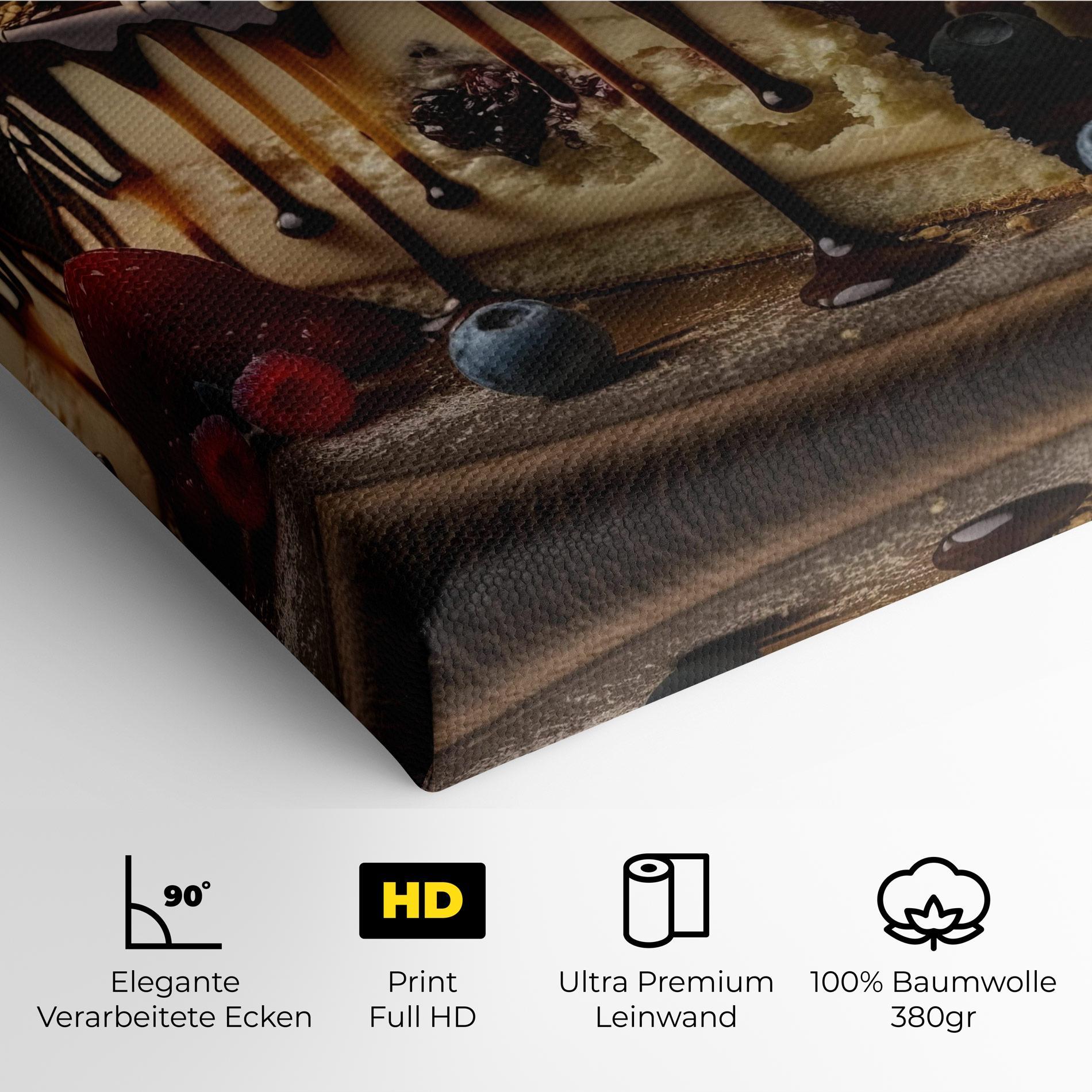 Leinwandbild Cheesecake Chocolate mockup 4