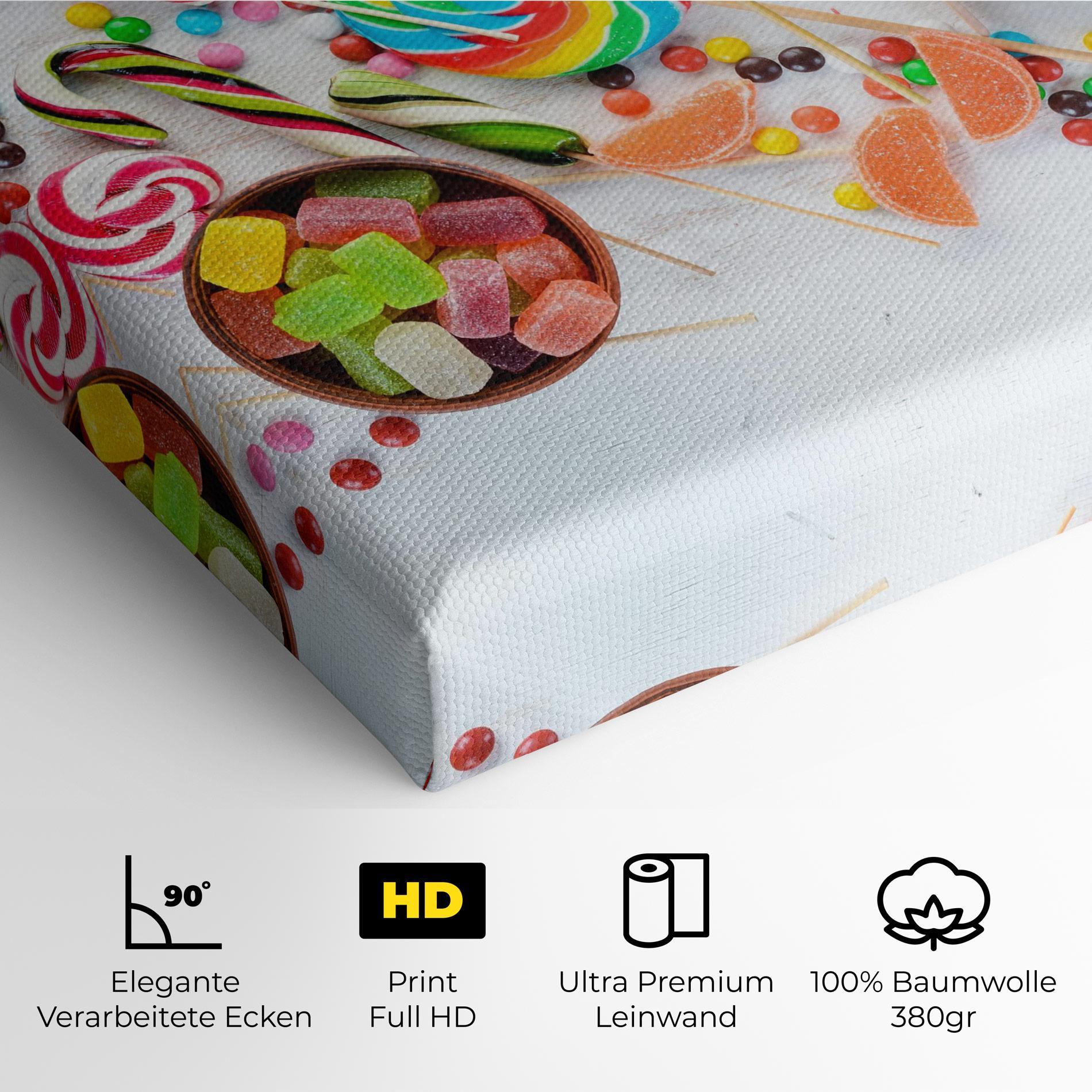 Leinwandbild Colorful Candies Jelly mockup 4