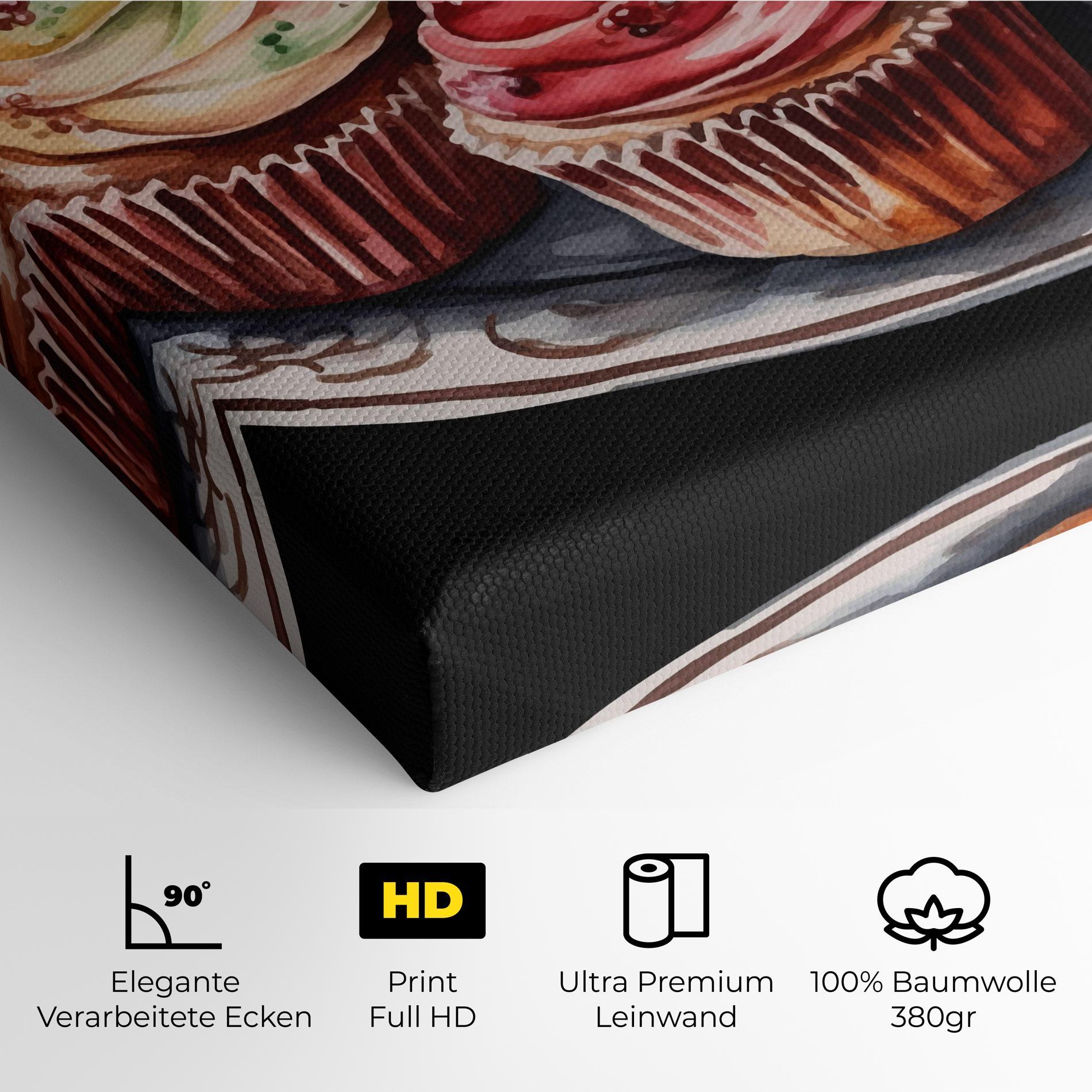 Leinwandbild Colorful Muffins mockup 4