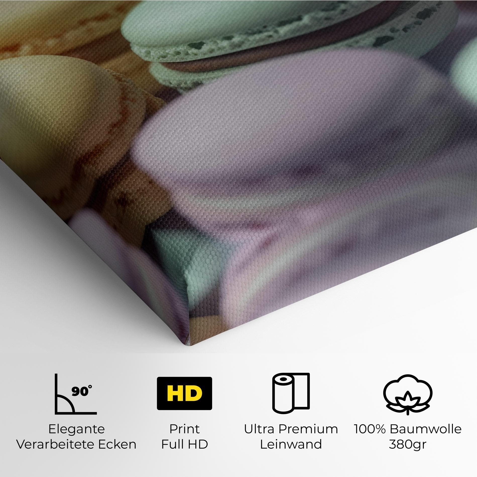 Leinwandbild Pastel Macarons mockup 4