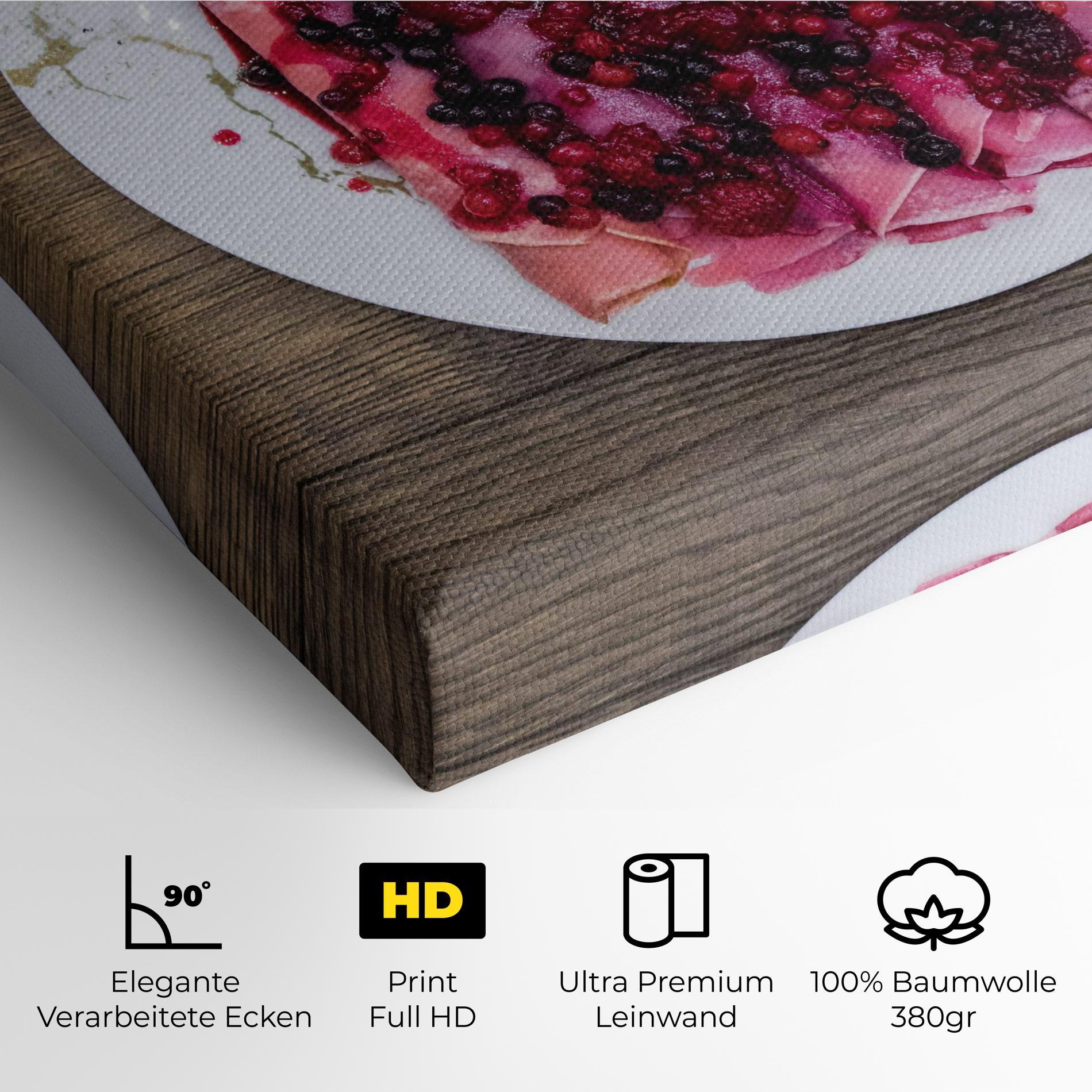 Leinwandbild Strawberry Pancakes mockup 4