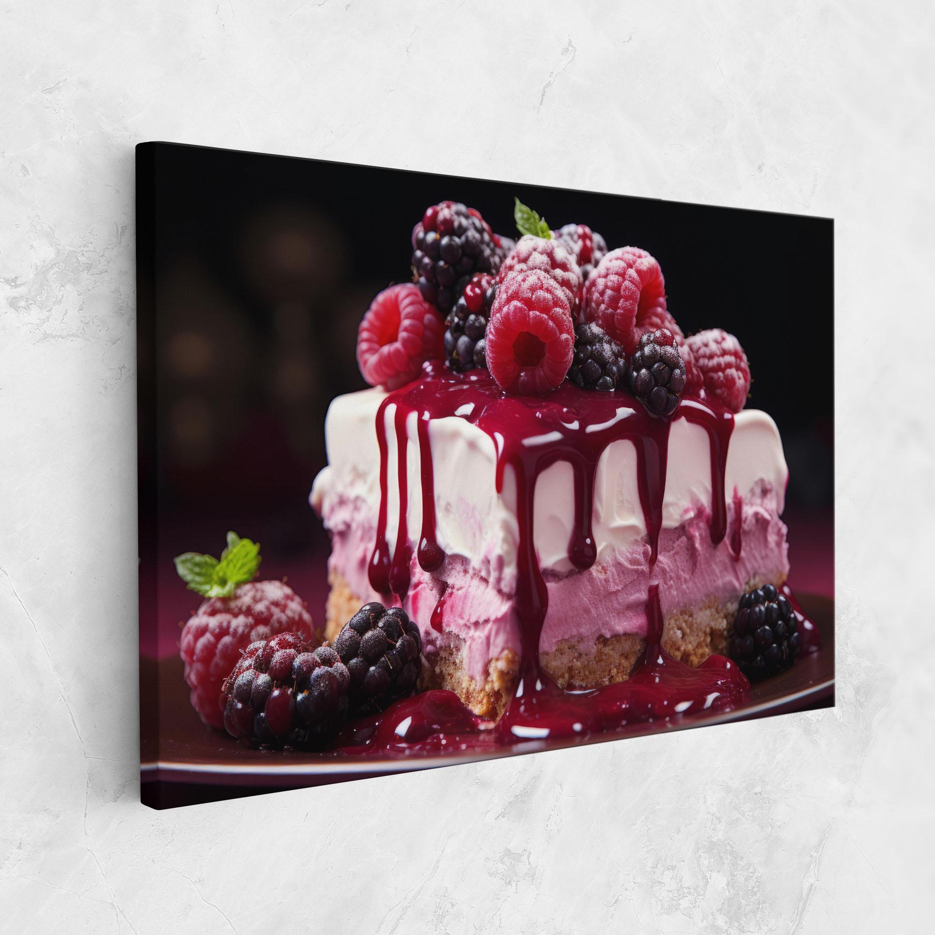 Leinwandbild Berries Cream mockup 1