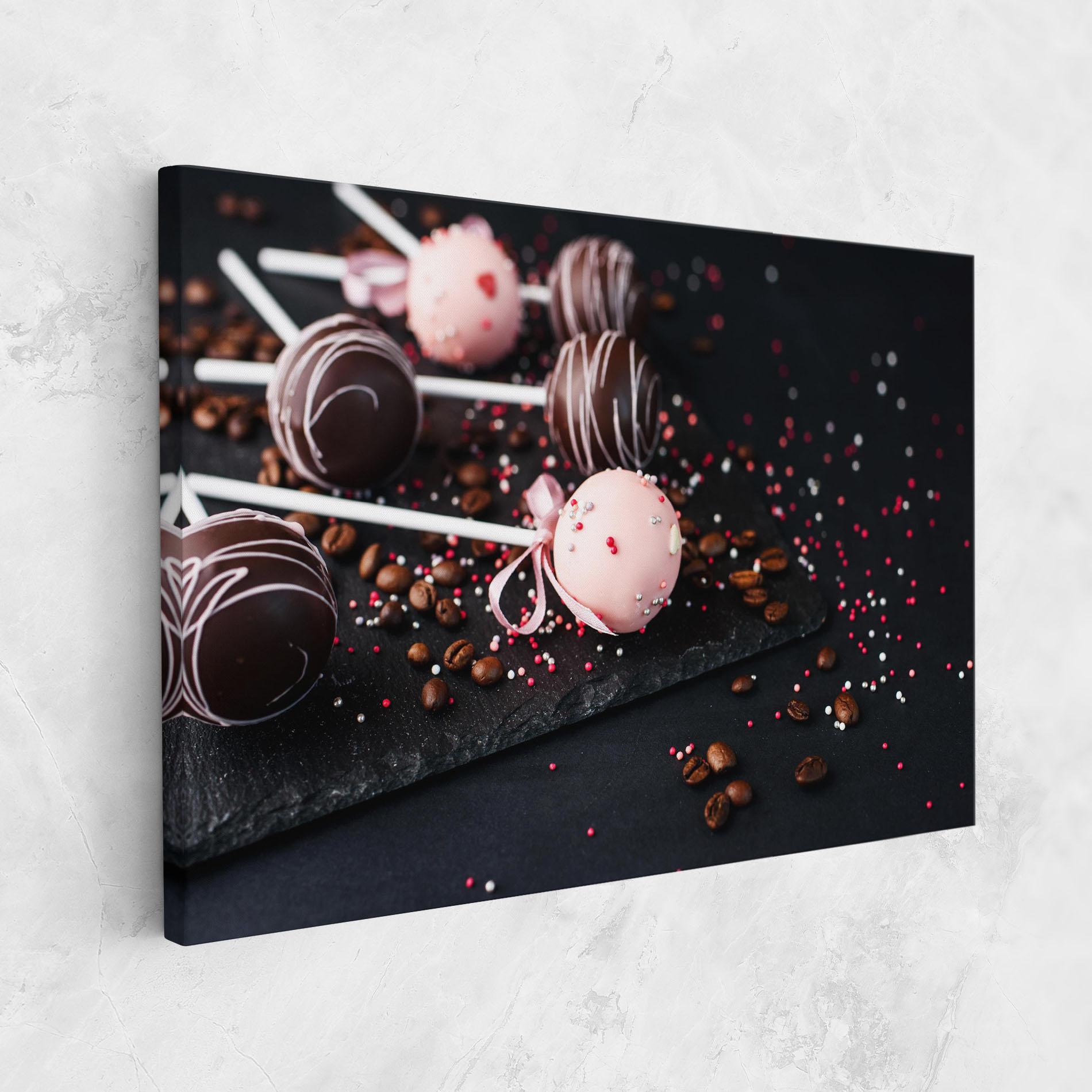 Leinwandbild Chocolate Dessert mockup 1