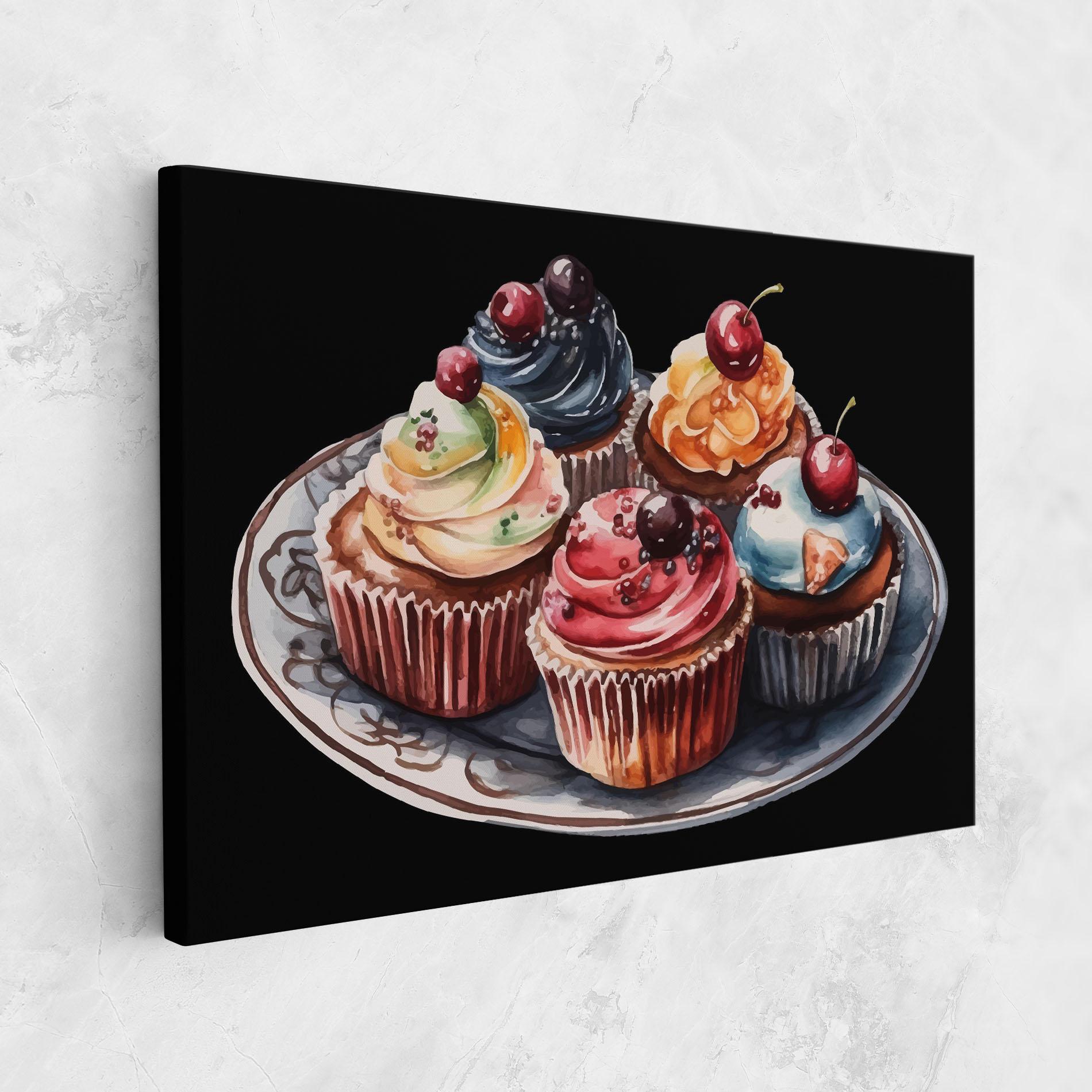 Leinwandbild Colorful Muffins mockup 1