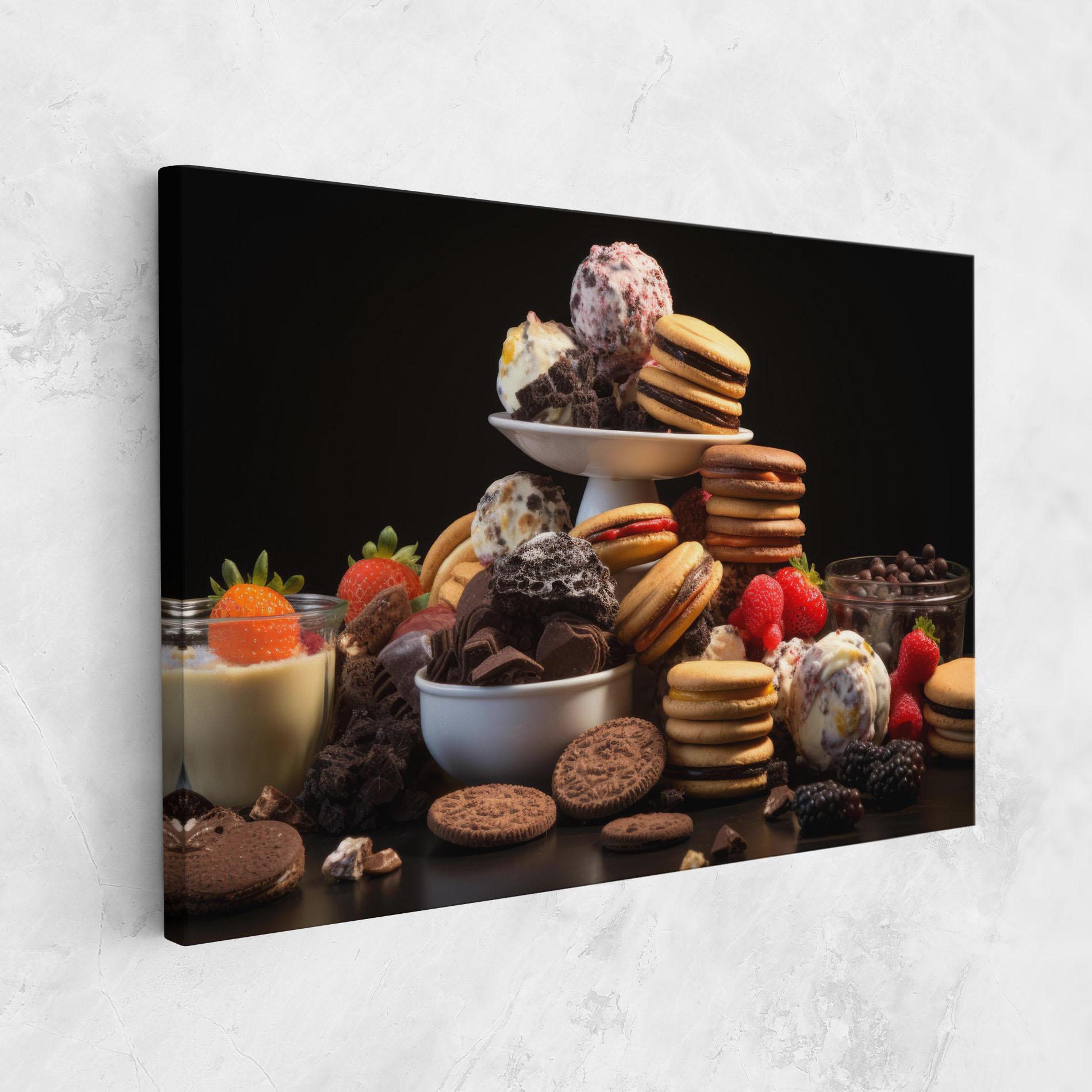 Leinwandbild Ice Cream Cookies mockup 1
