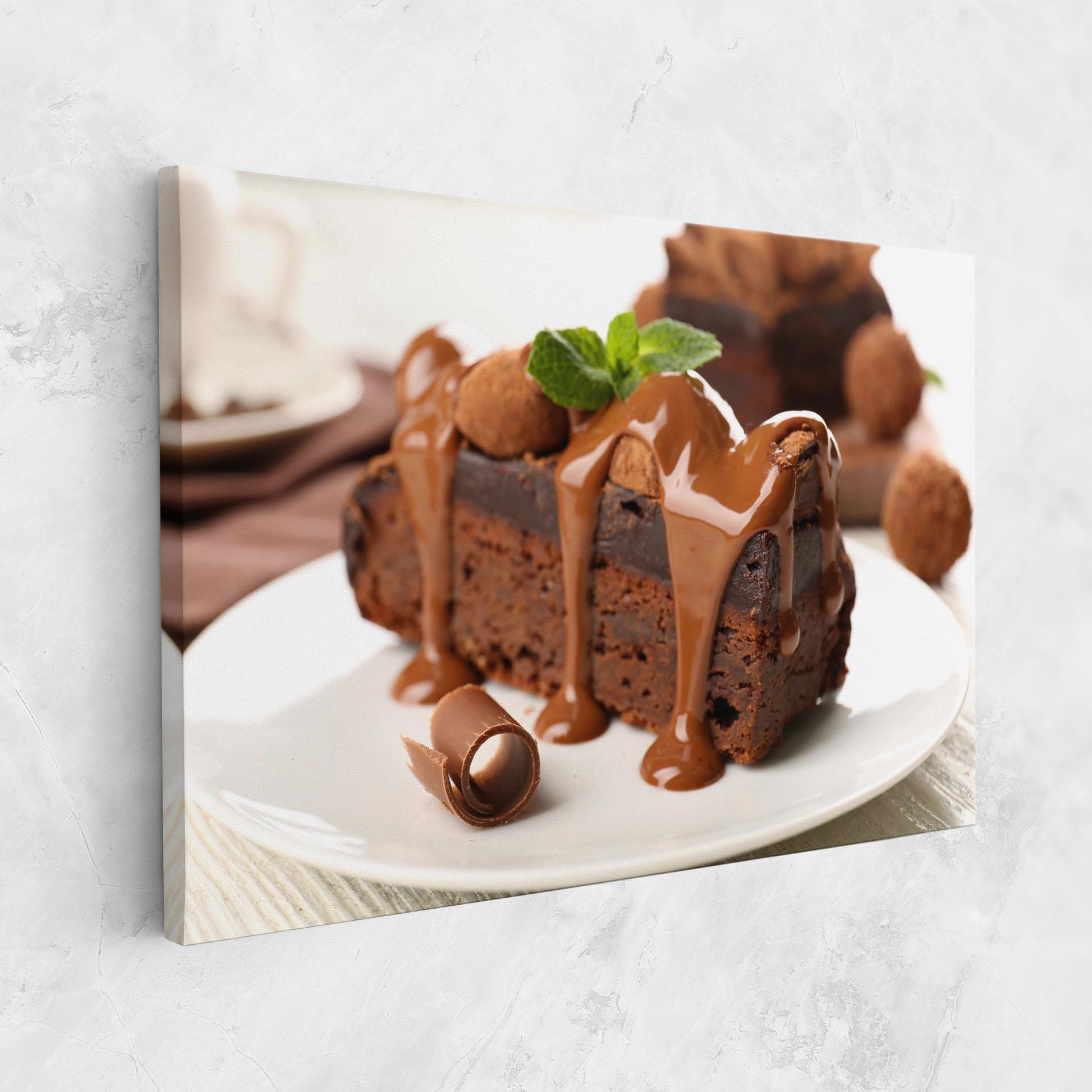 Leinwandbild Mint Chocolate Cake mockup 1