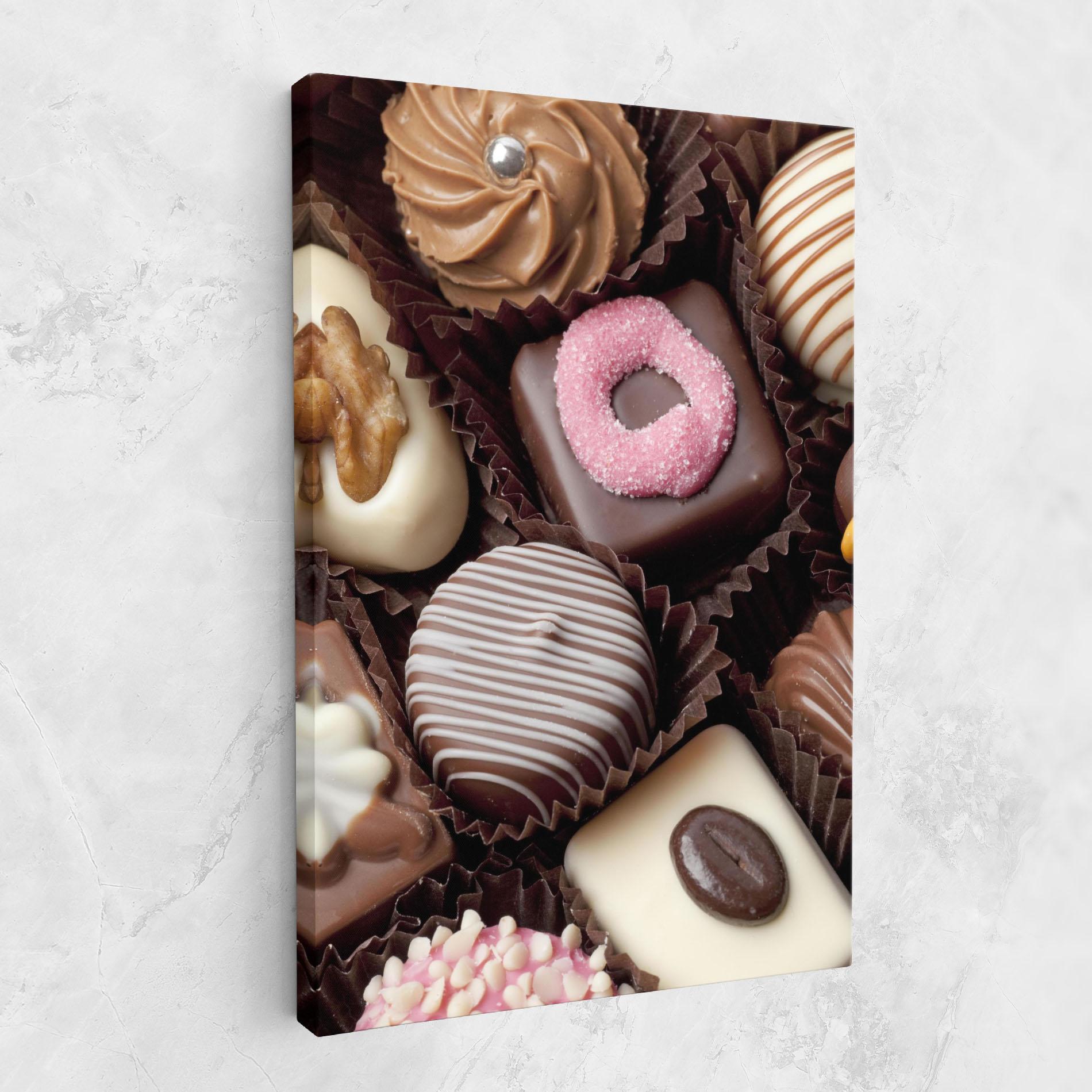 Leinwandbild Chocolate Bonbons mockup 1