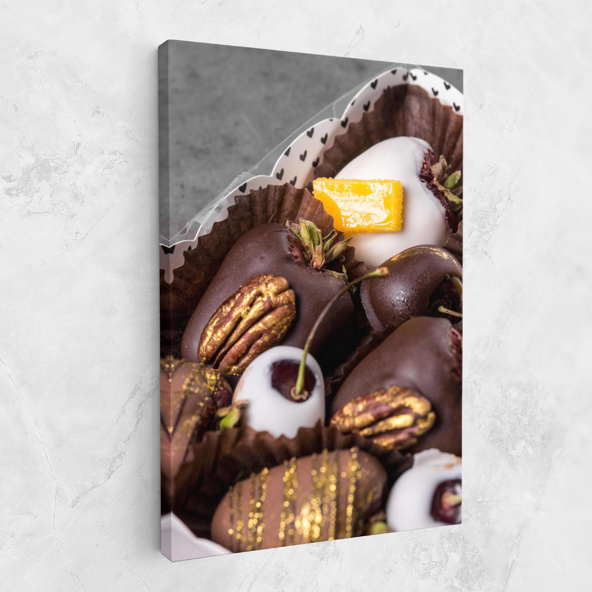 Leinwandbild Chocolate Covered mockup 1