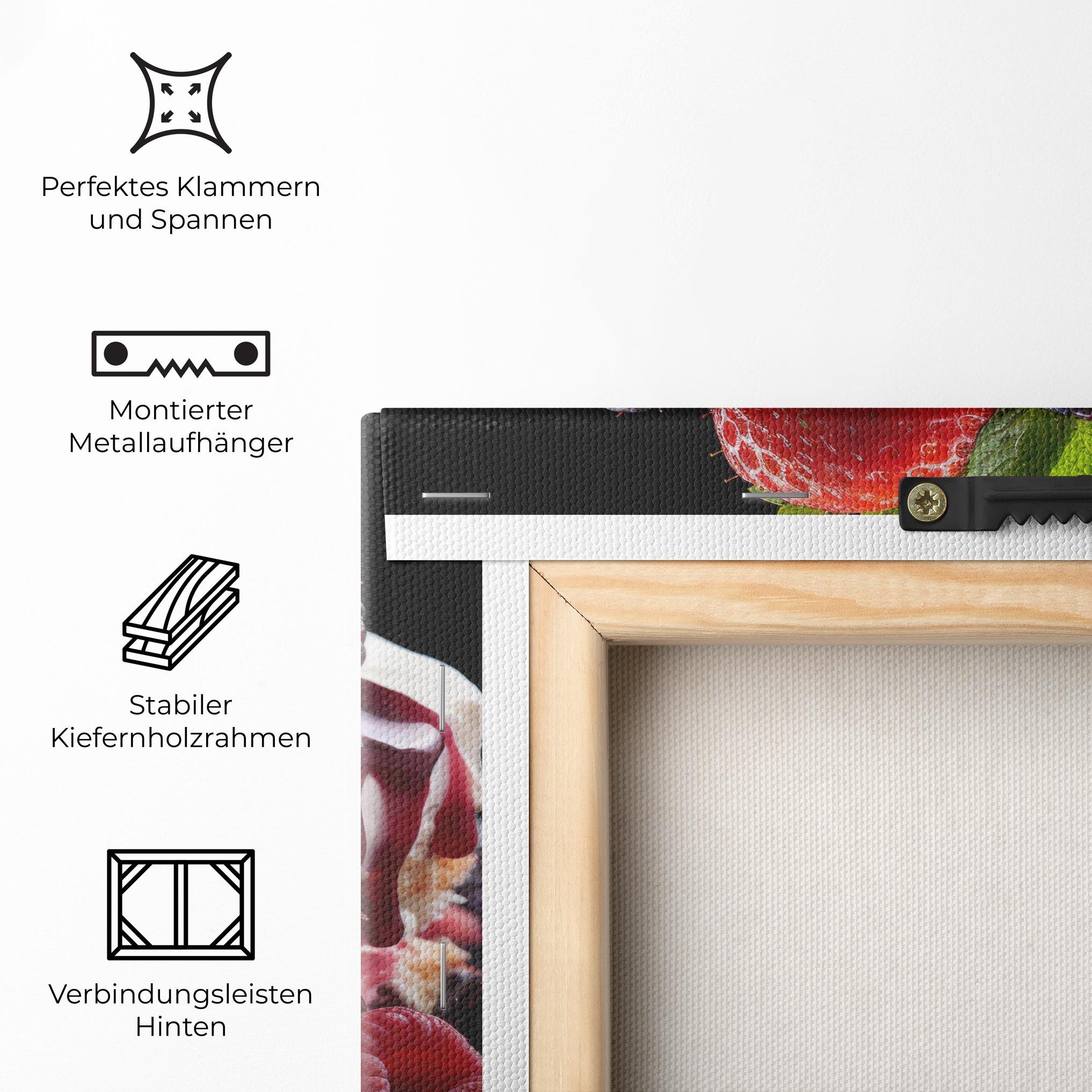 Leinwandbild Berries Cream Dessert mockup 5