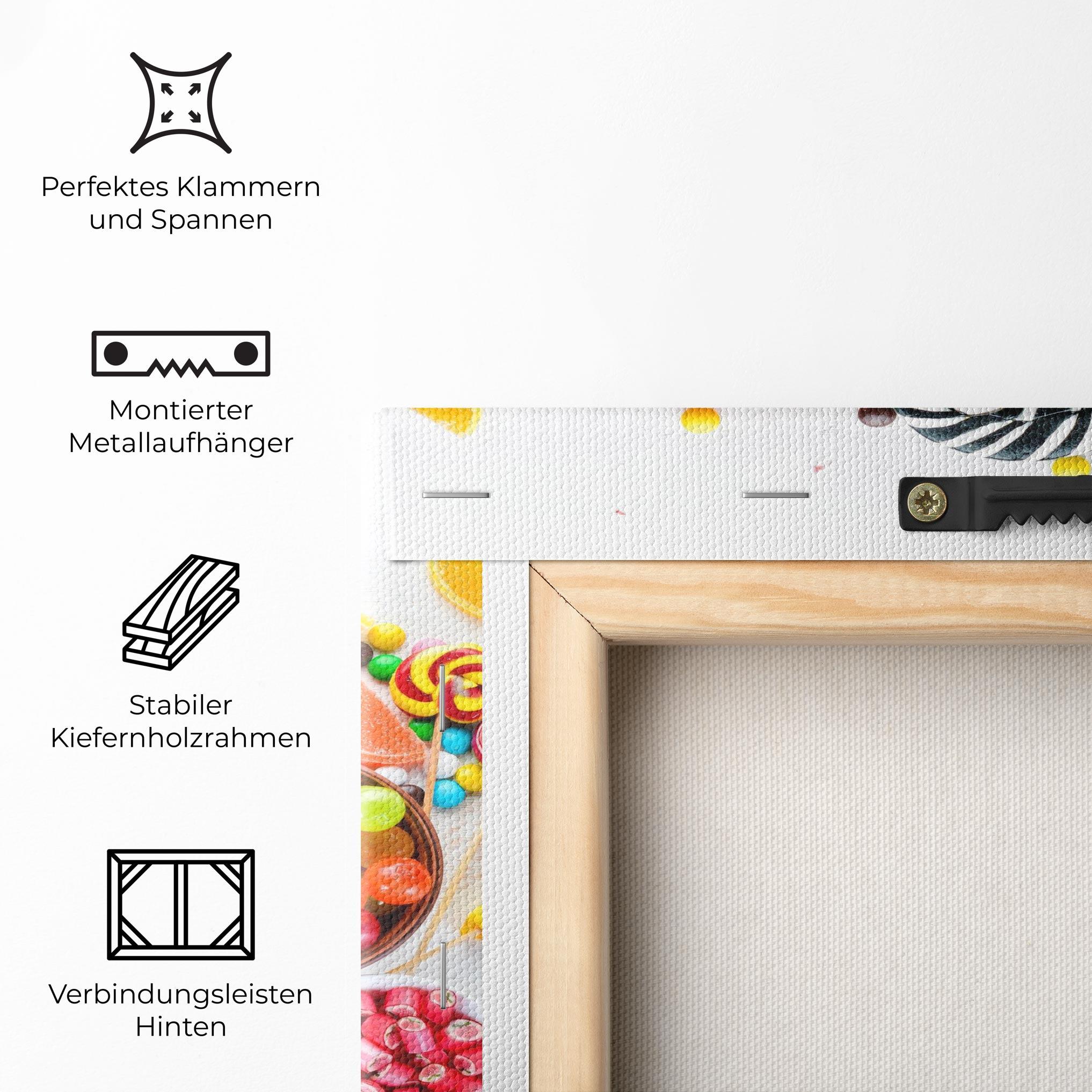 Leinwandbild Colorful Candies Jelly mockup 5