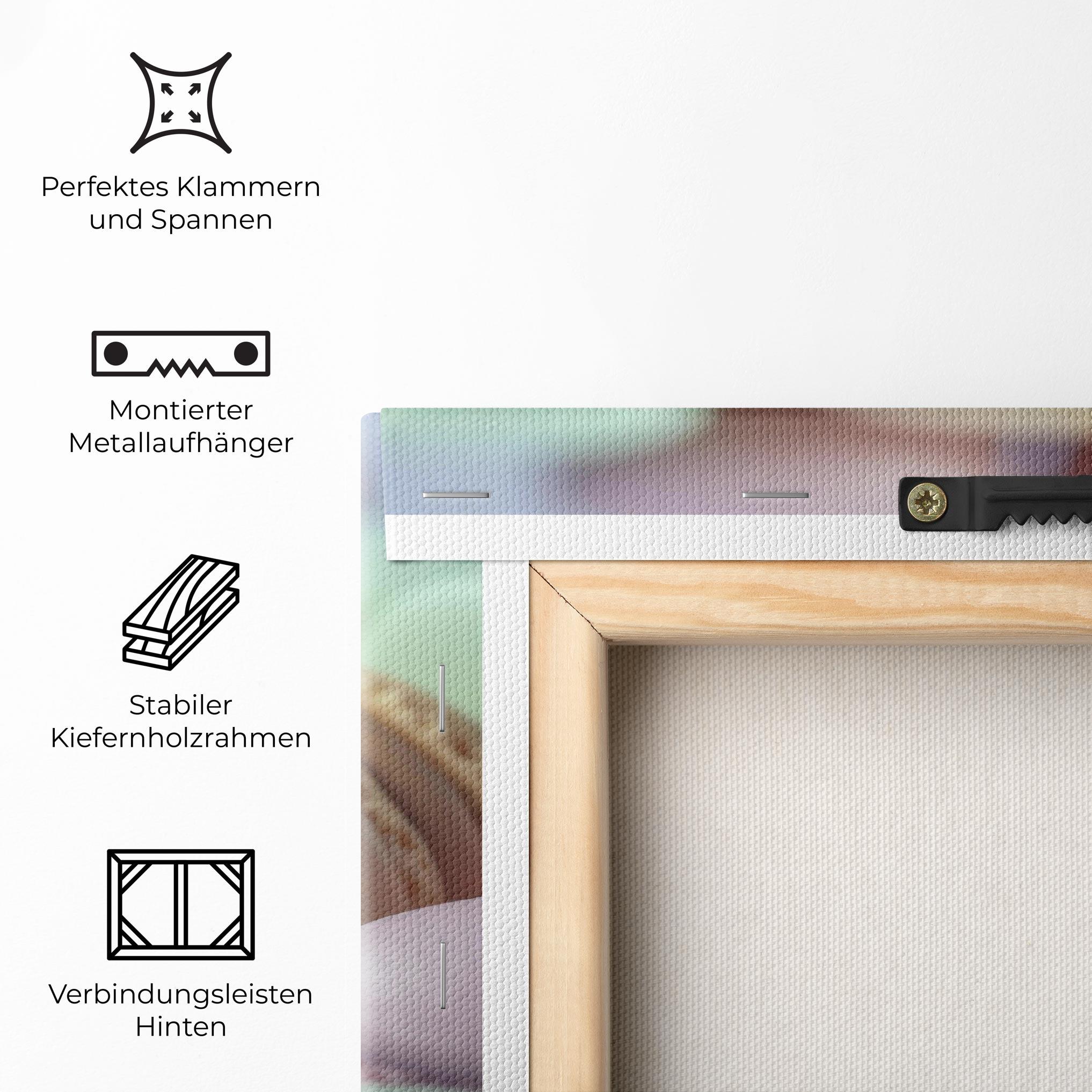 Leinwandbild Pastel Macarons mockup 5