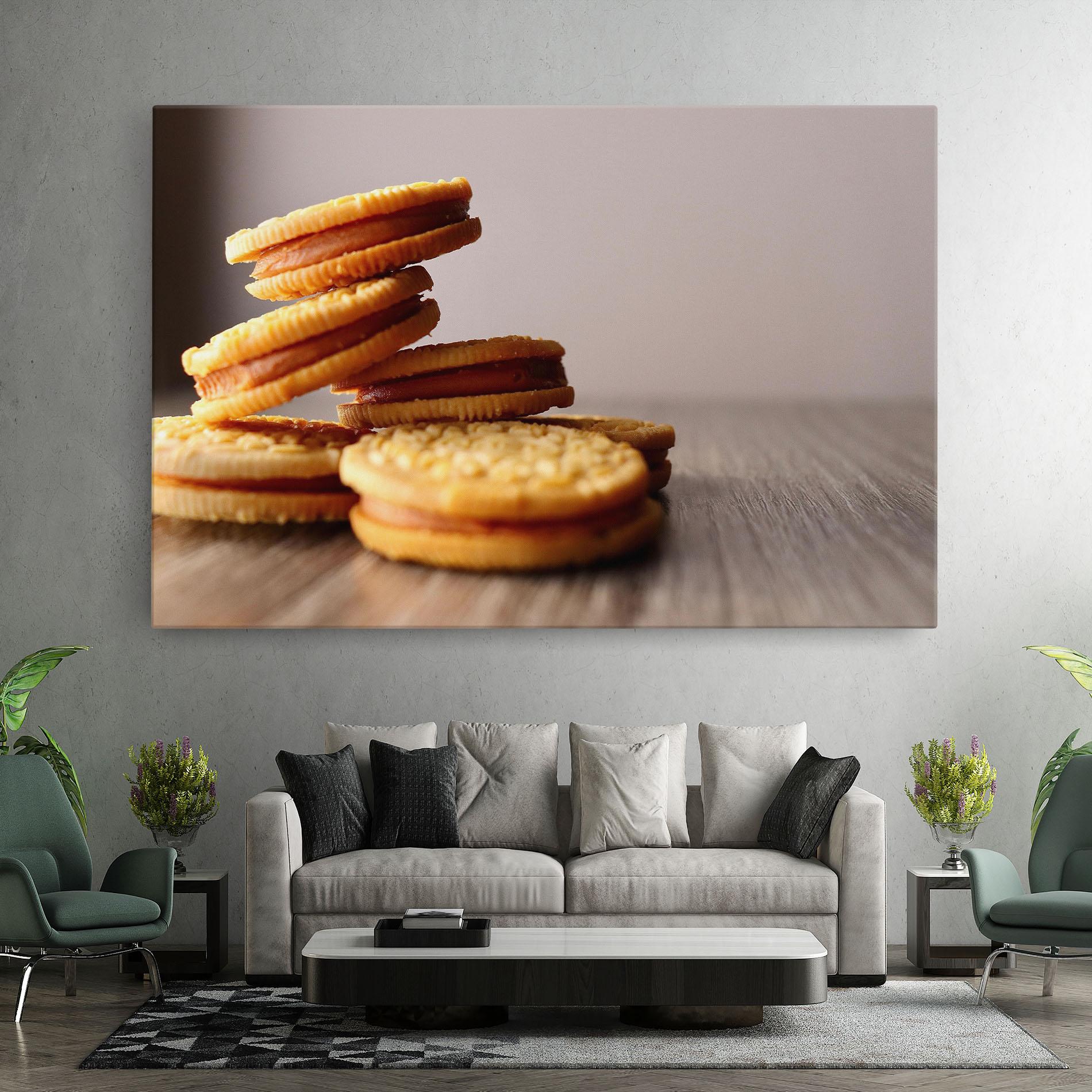 Leinwandbild Biscuits mockup 7