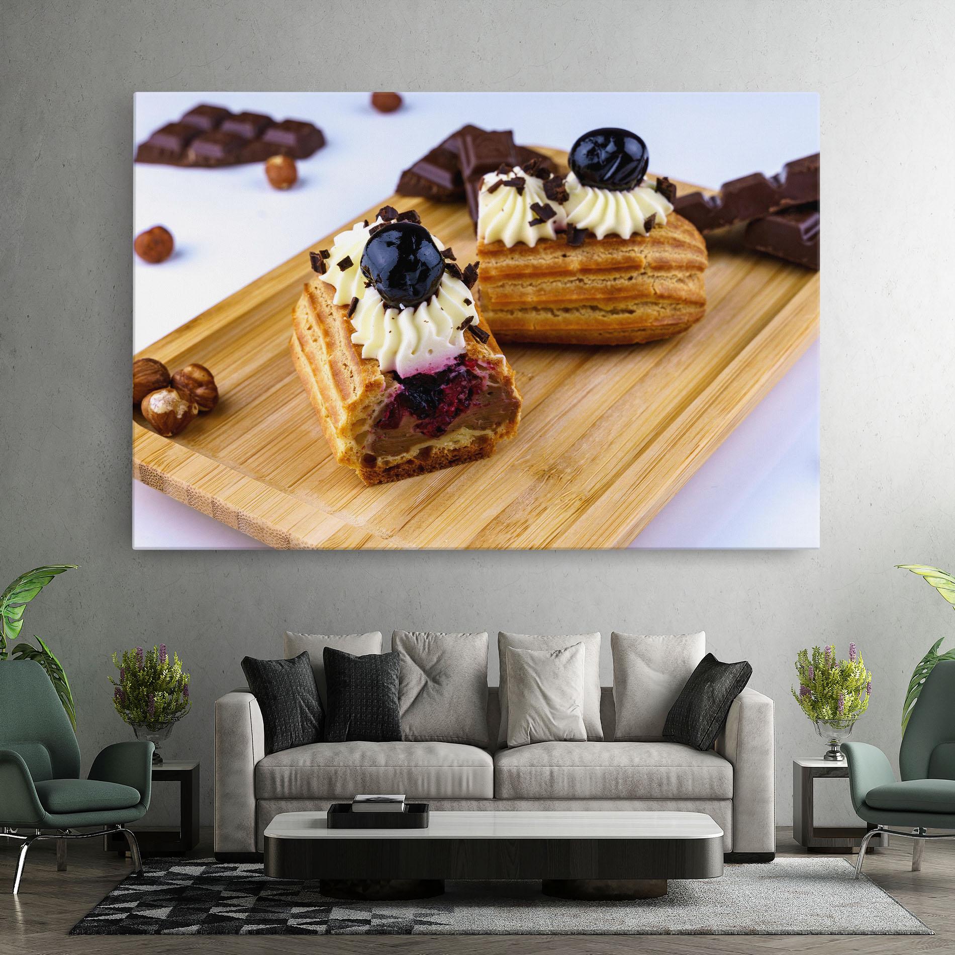 Leinwandbild Blueberry Eclair mockup 7