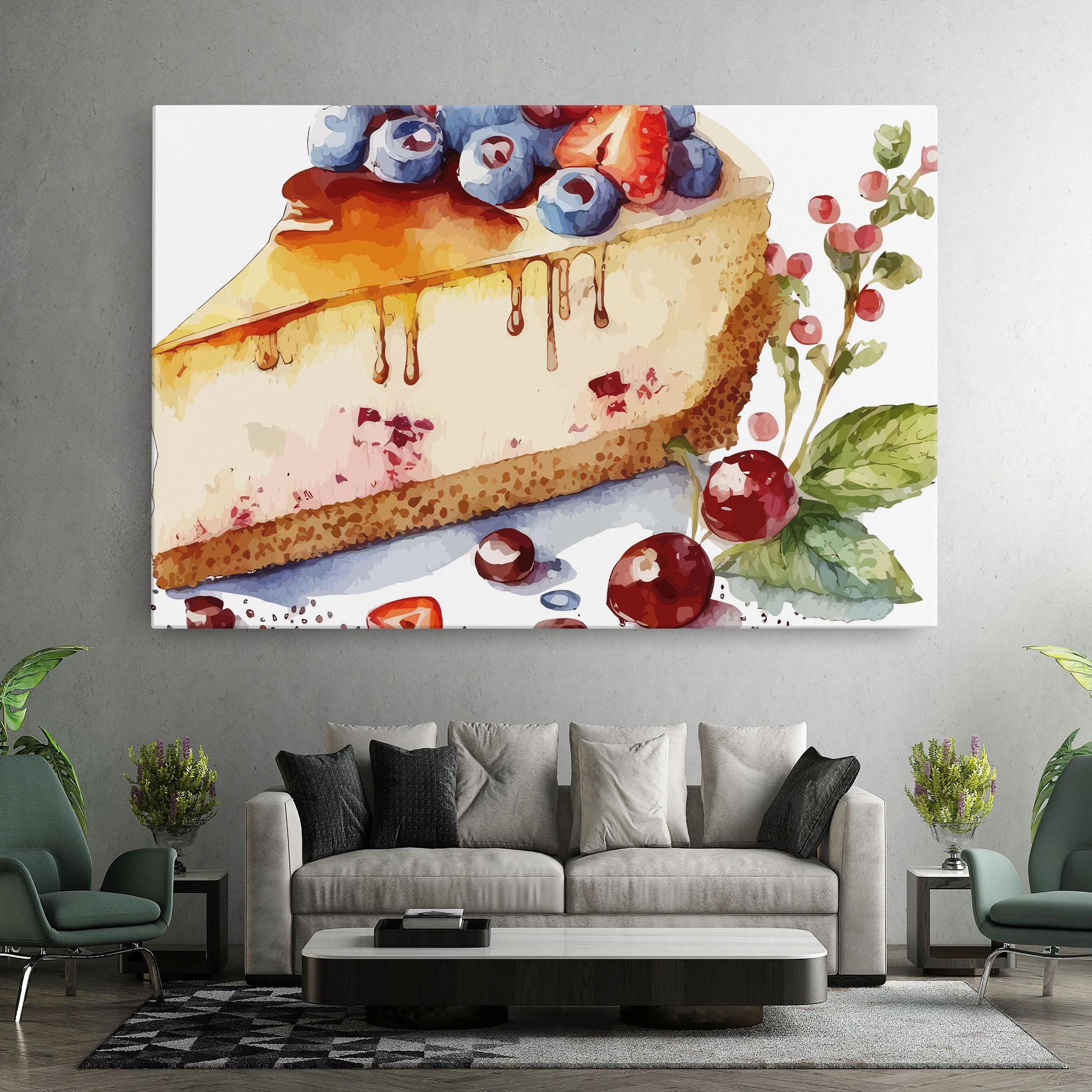 Leinwandbild Cheesecake mockup 7