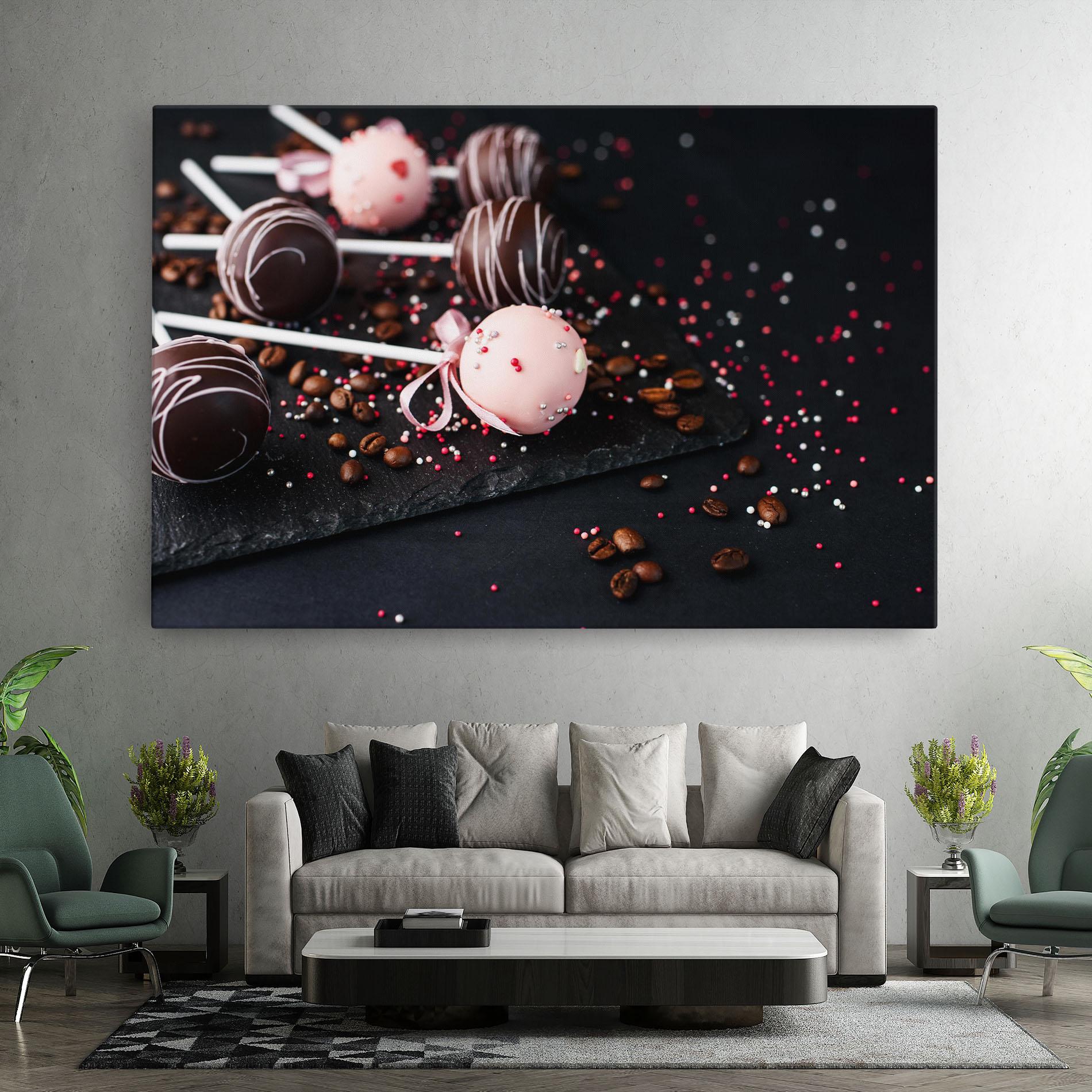 Leinwandbild Chocolate Dessert mockup 7