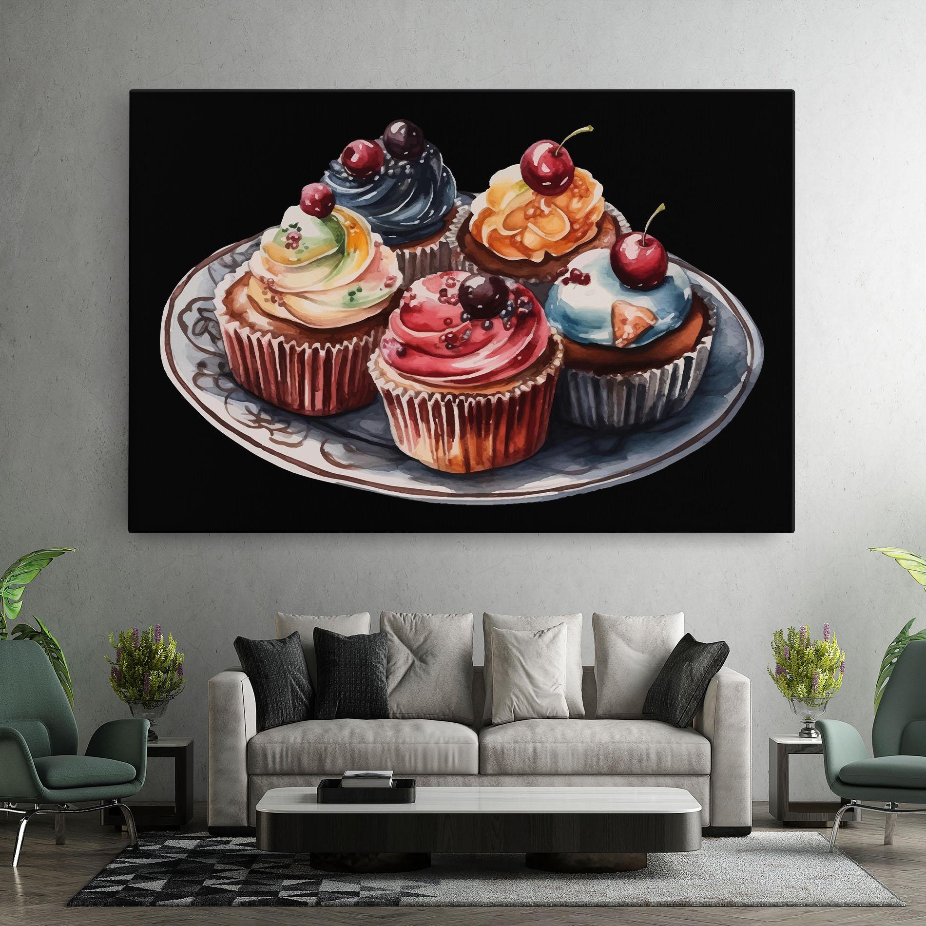 Leinwandbild Colorful Muffins mockup 7