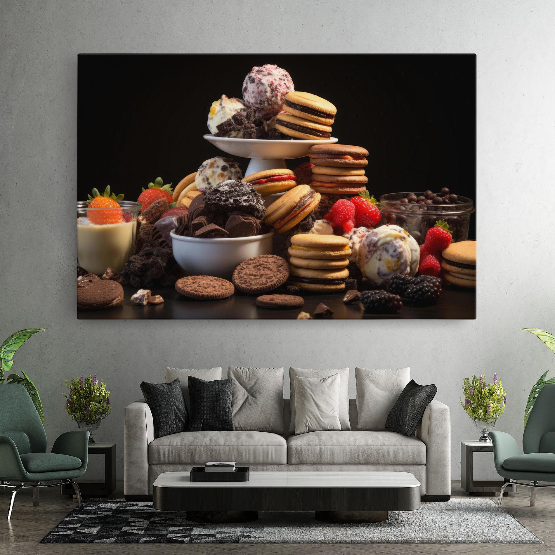 Leinwandbild Ice Cream Cookies mockup 7