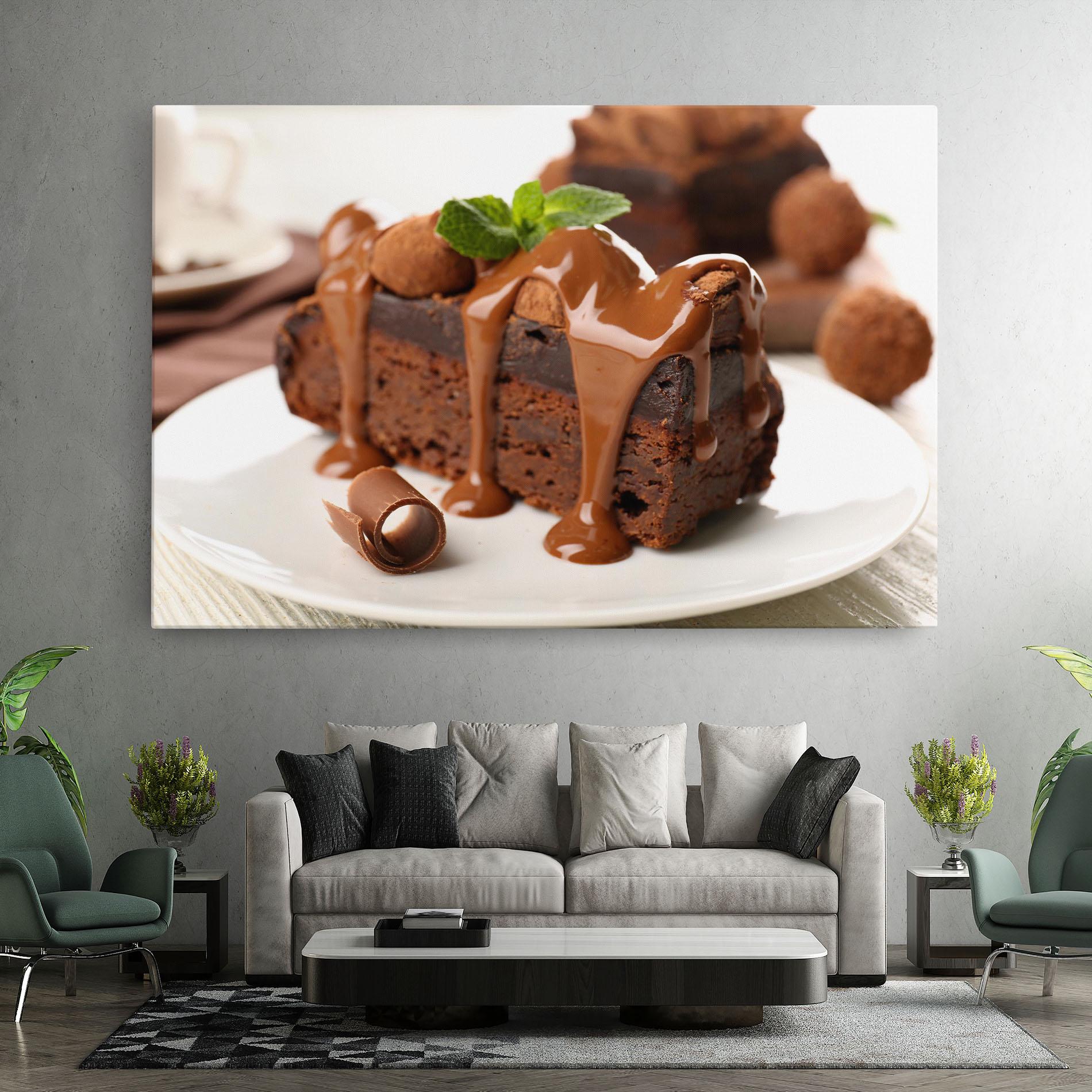 Leinwandbild Mint Chocolate Cake mockup 7