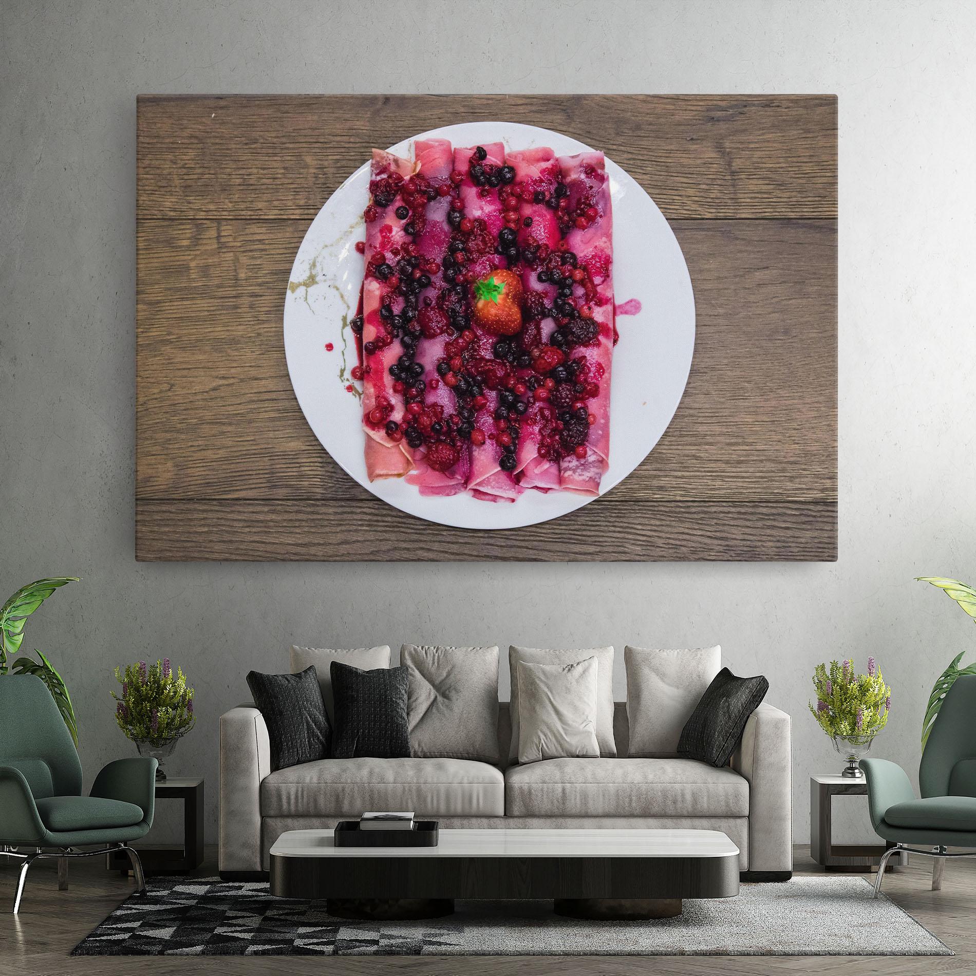 Leinwandbild Strawberry Pancakes mockup 7