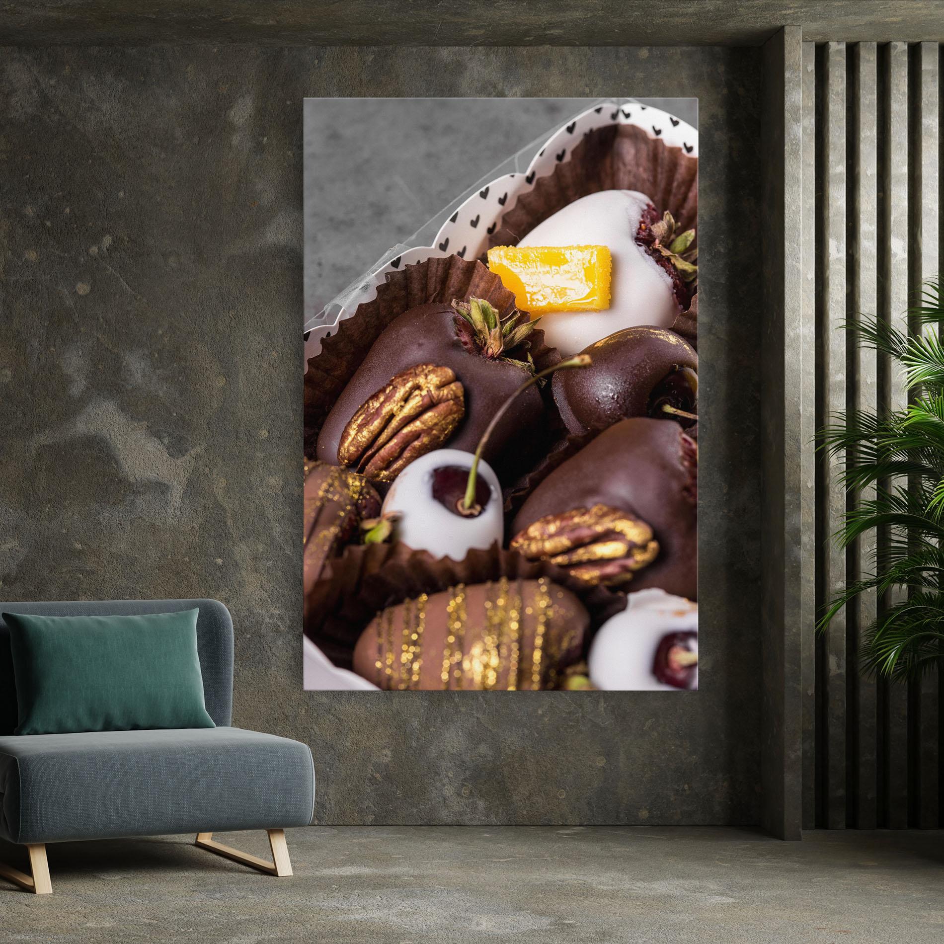 Leinwandbild Chocolate Covered mockup 7