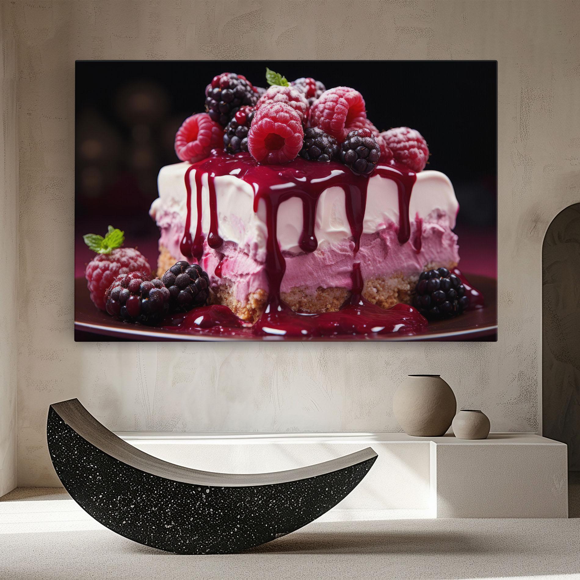 Leinwandbild Berries Cream mockup 8