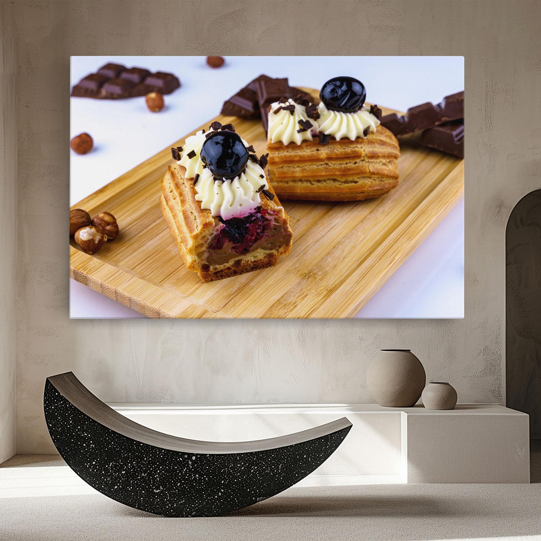 Leinwandbild Blueberry Eclair mockup 8