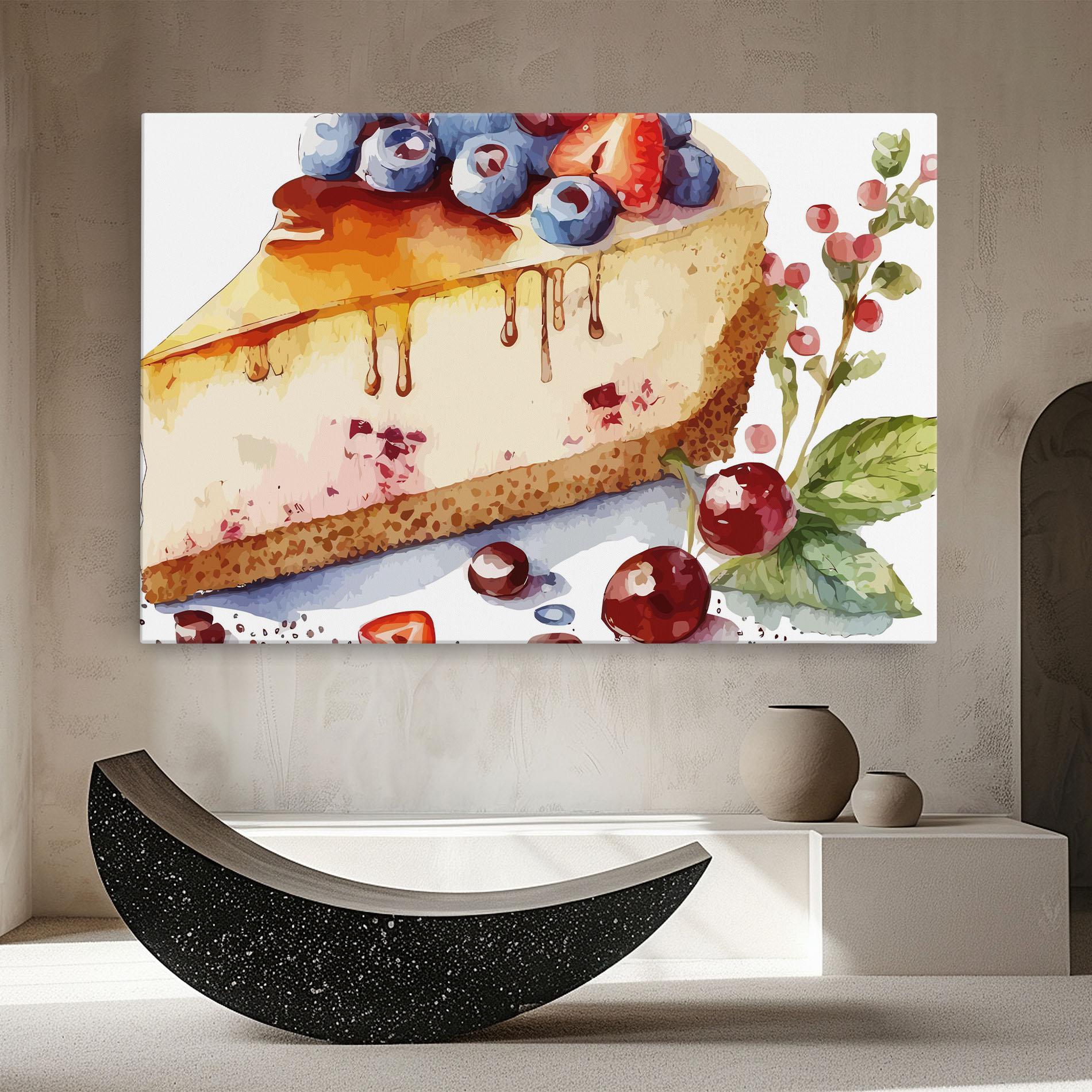 Leinwandbild Cheesecake mockup 8