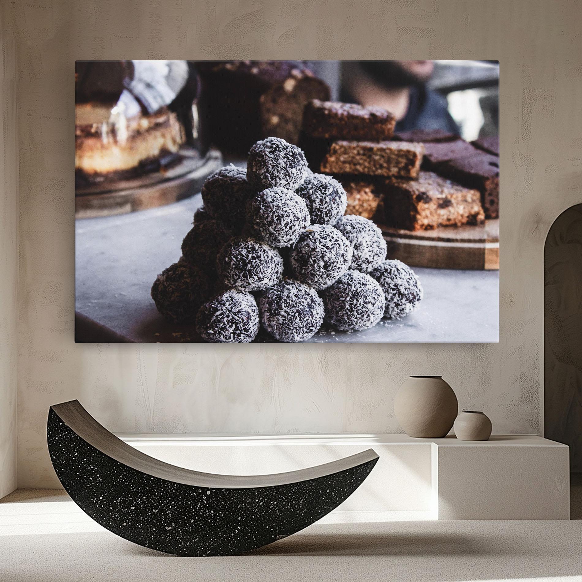 Leinwandbild Chocolate Balls mockup 8