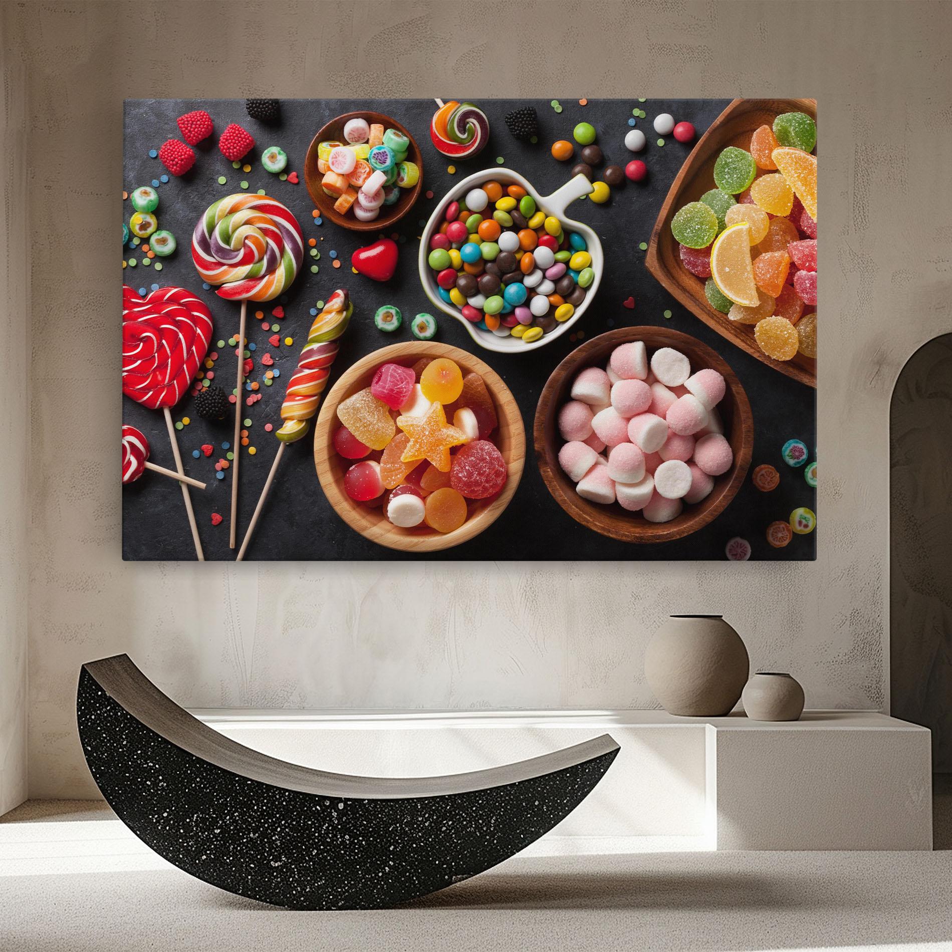 Leinwandbild Colorful Candies mockup 8