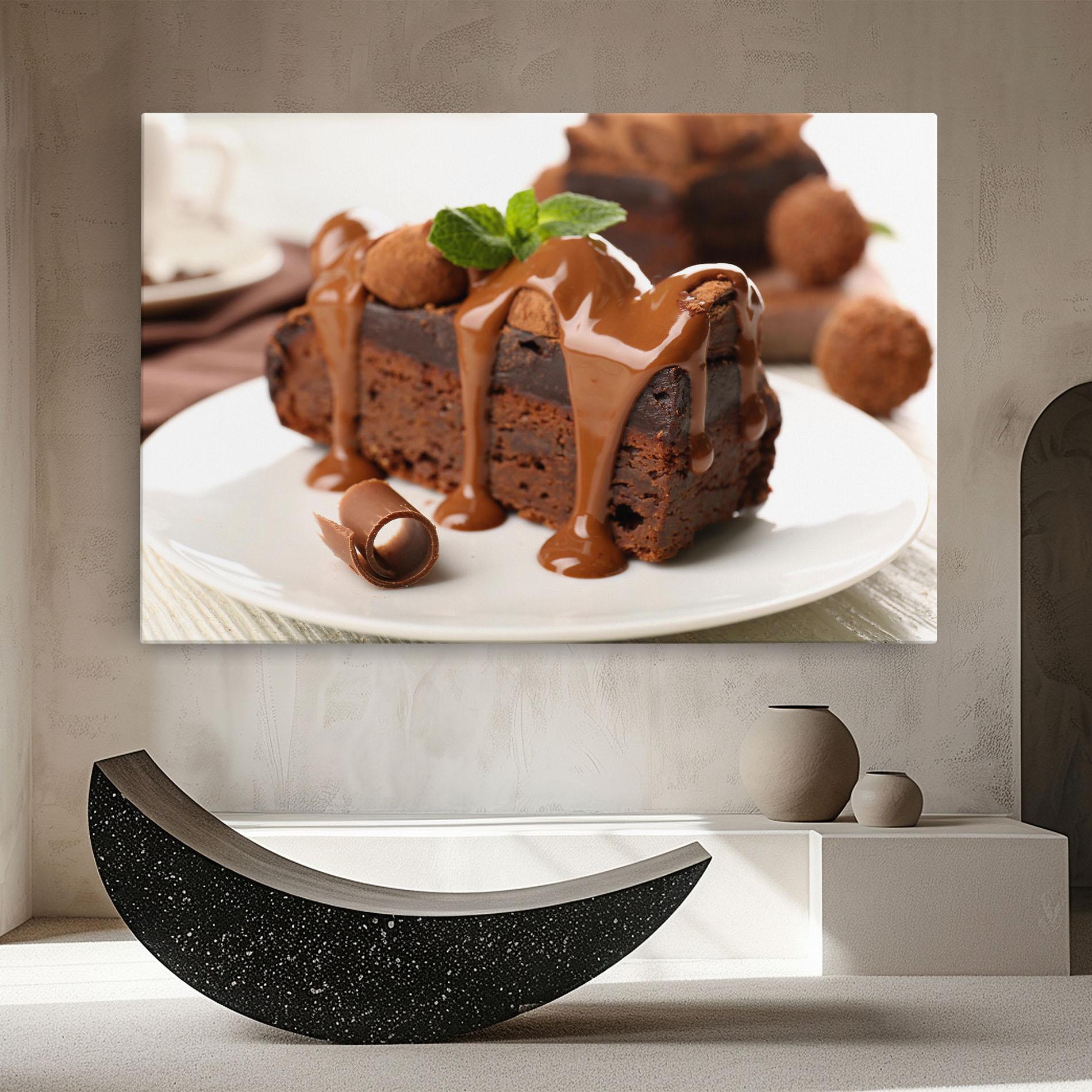 Leinwandbild Mint Chocolate Cake mockup 8