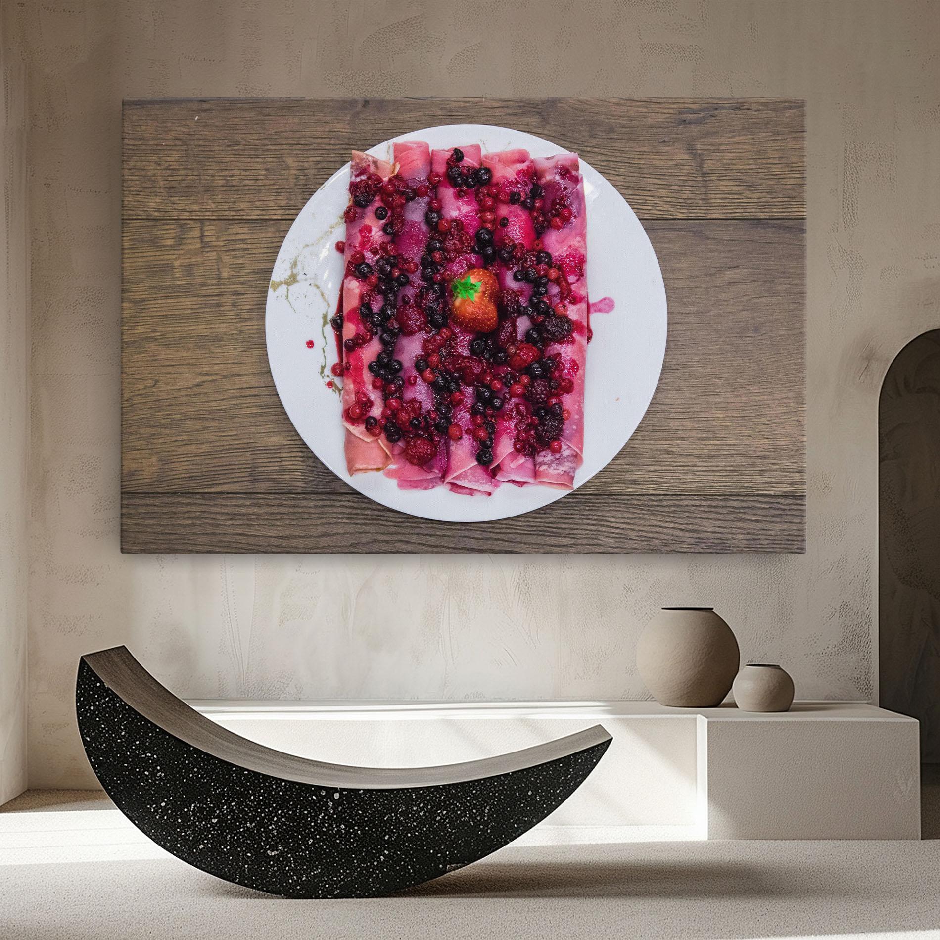 Leinwandbild Strawberry Pancakes mockup 8