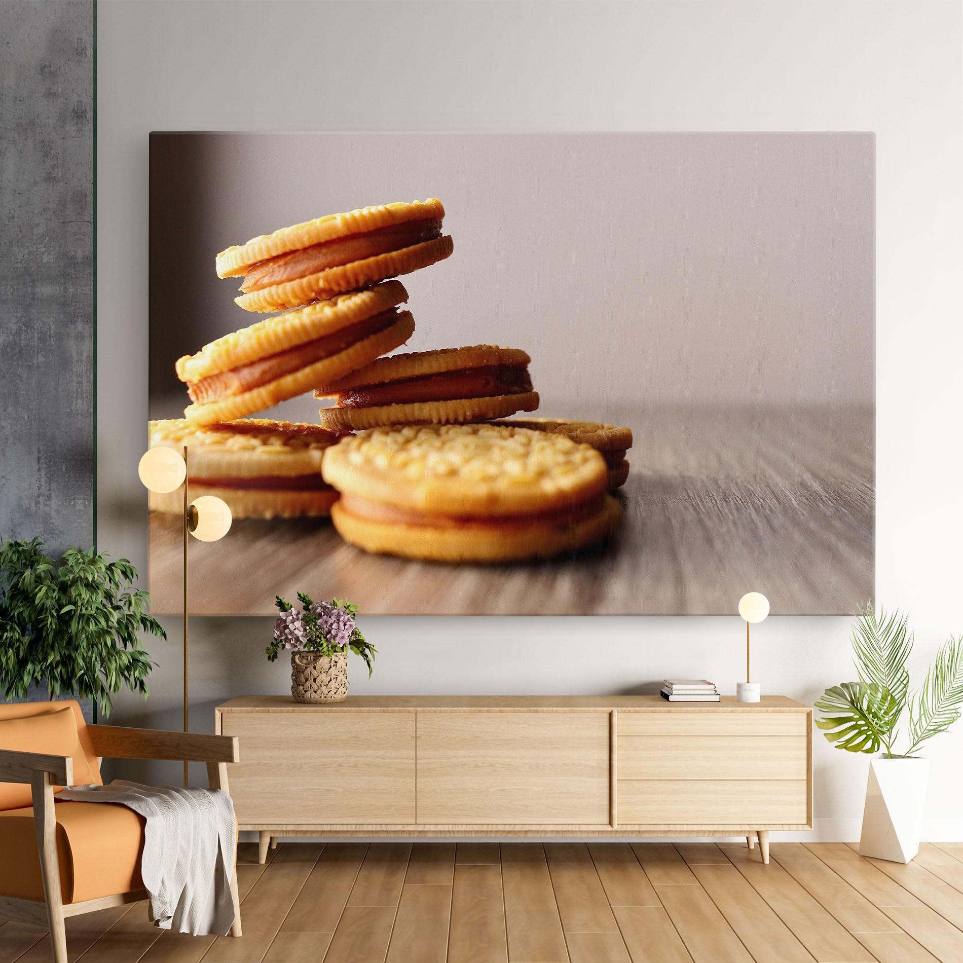 Leinwandbild Biscuits mockup 9