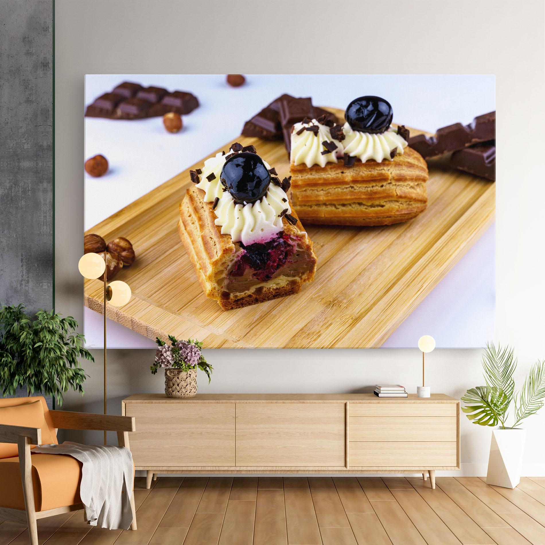 Leinwandbild Blueberry Eclair mockup 9