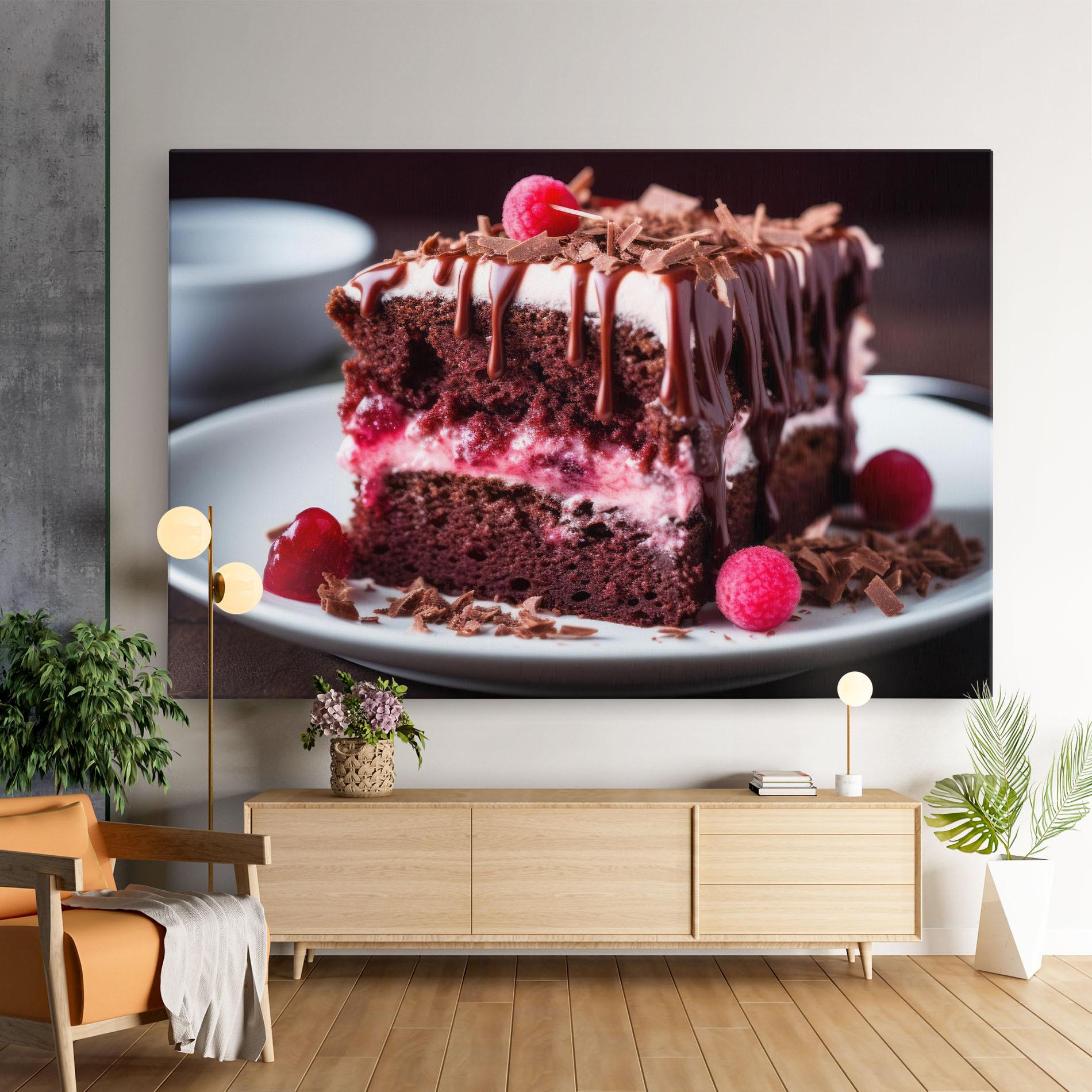 Leinwandbild Brown Cake mockup 9