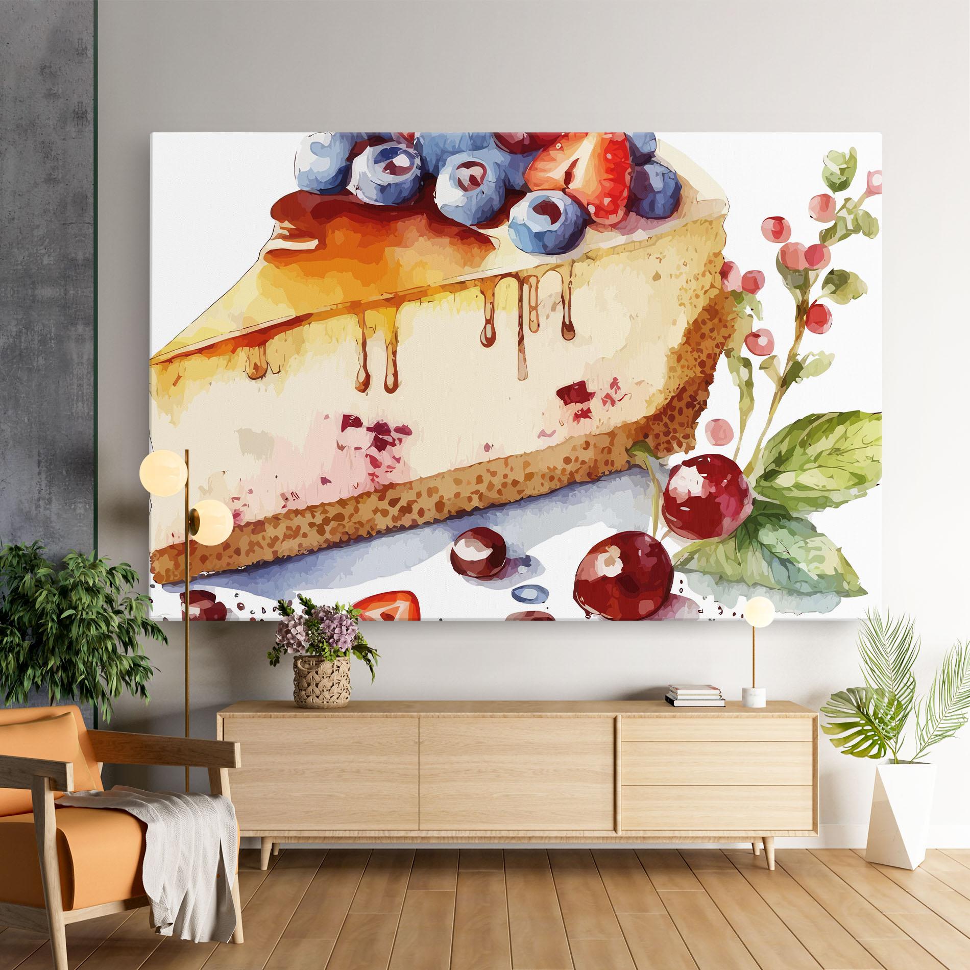 Leinwandbild Cheesecake mockup 9