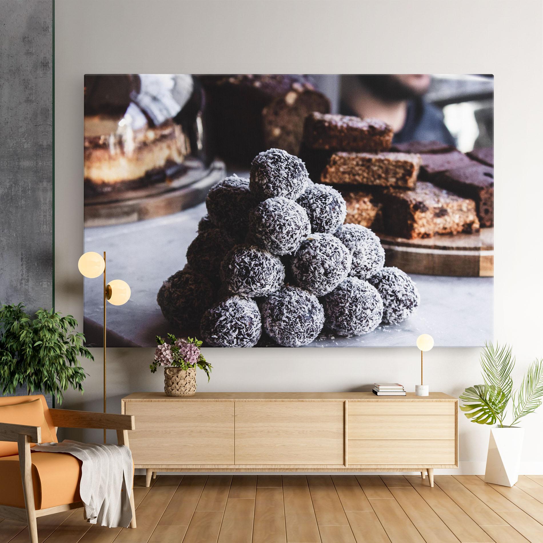 Leinwandbild Chocolate Balls mockup 9