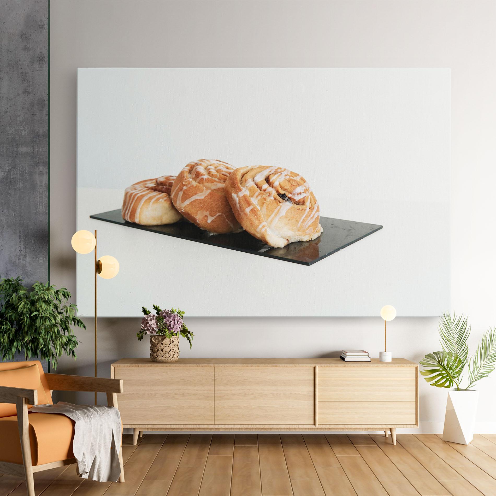 Leinwandbild Cinnamon Rolls mockup 9