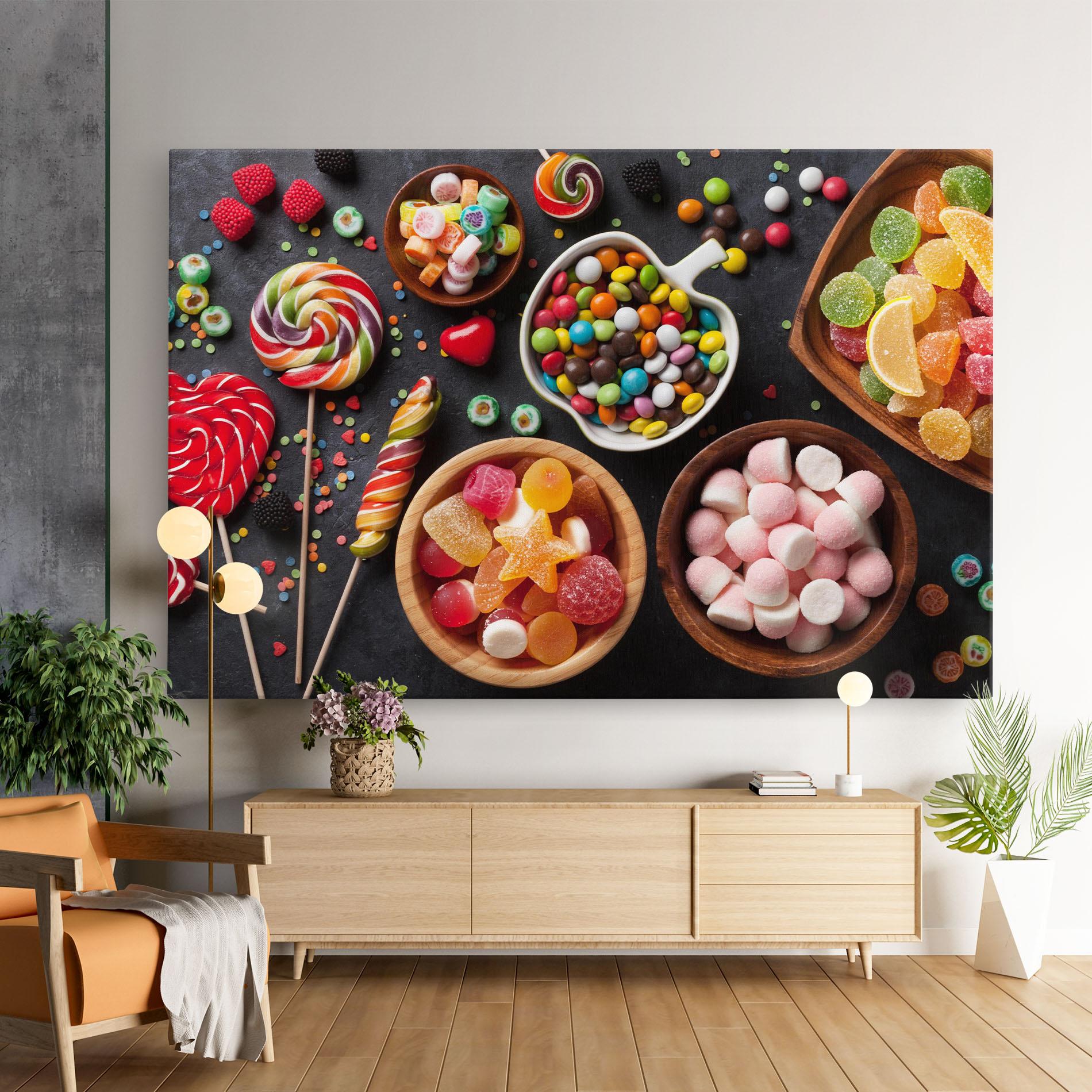Leinwandbild Colorful Candies mockup 9
